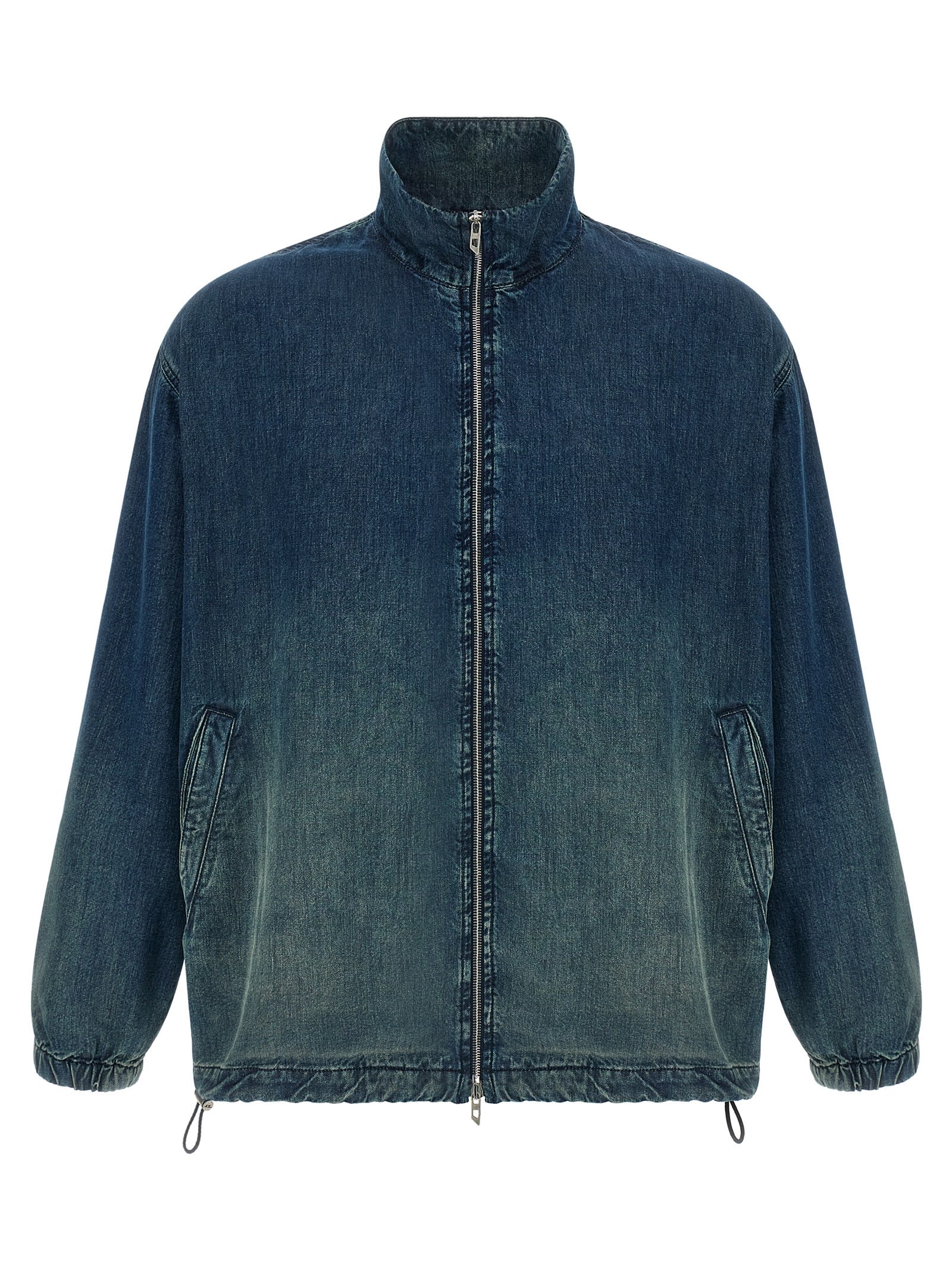 Diesel Jacket In Recycled Nylon Taslan In Blue