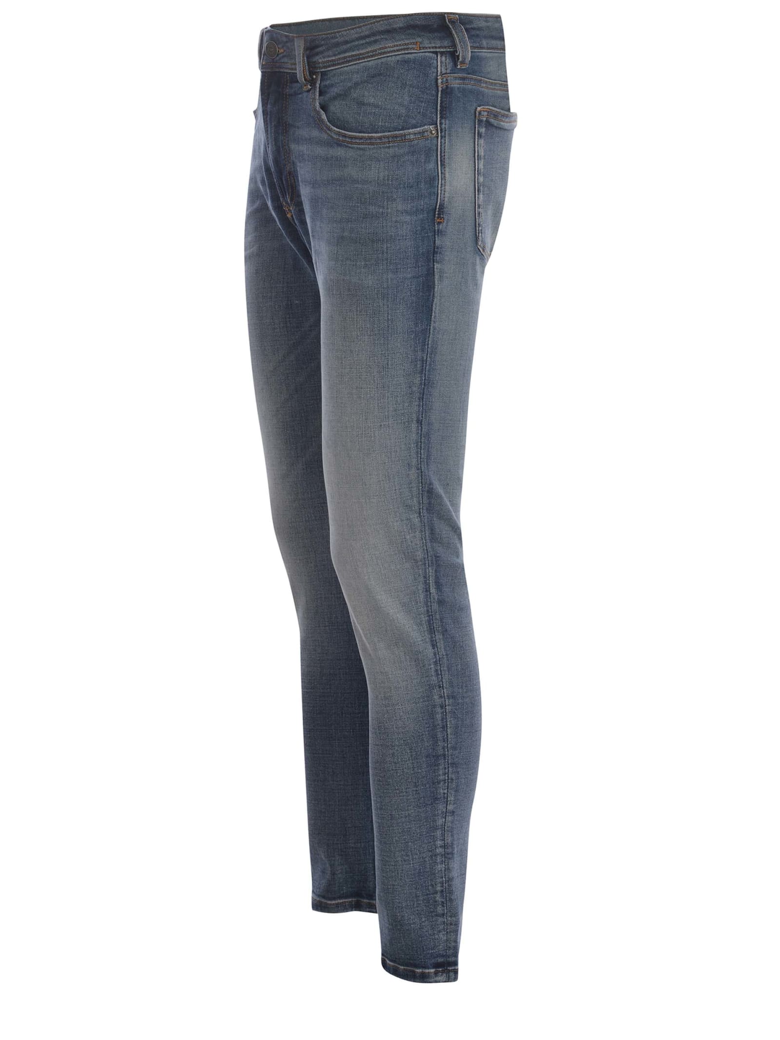 Shop Diesel Jeans  Sleenker Made Of Denim In Blu Chiaro