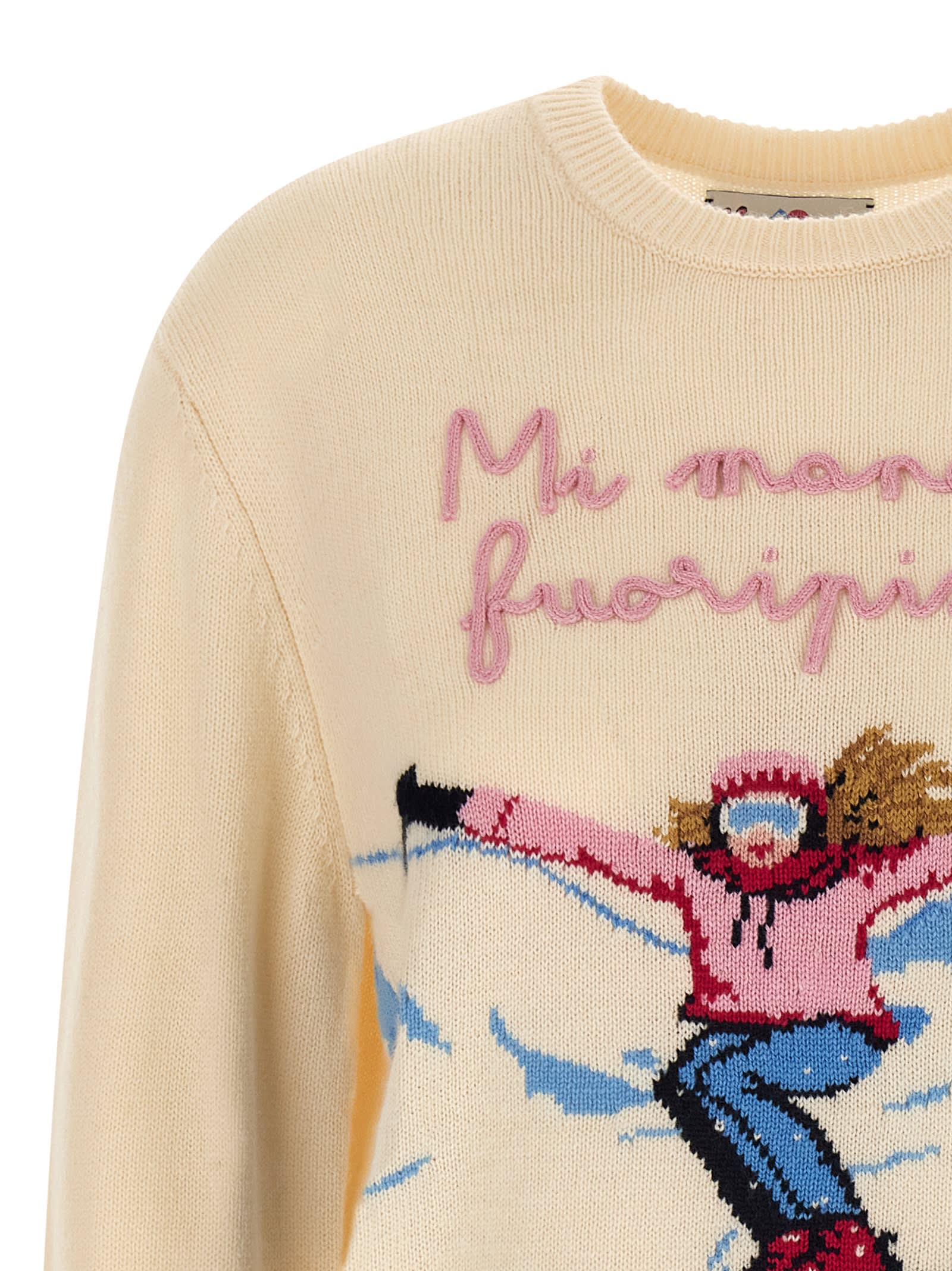 Mc2 Saint Barth New Queen Sweater In White