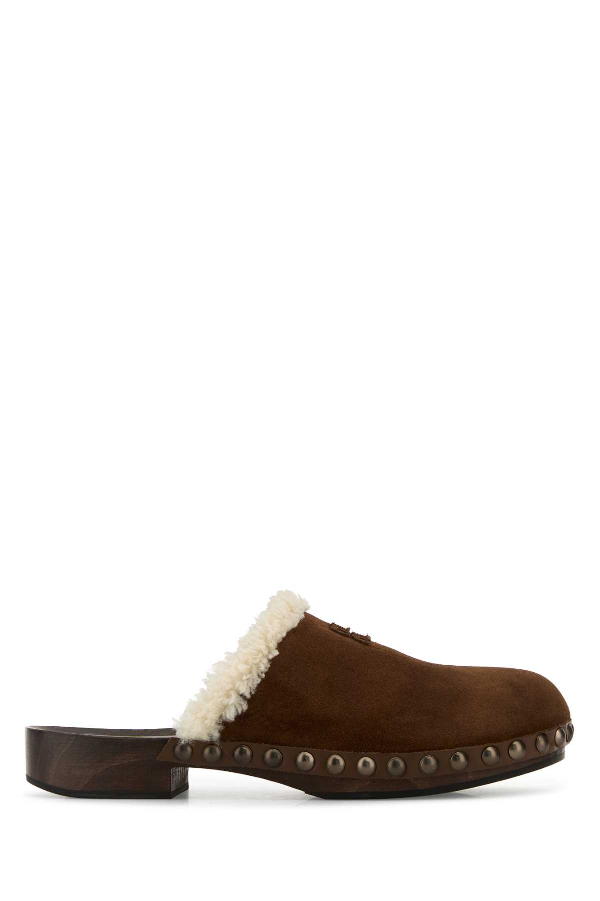 Brown Suede Clogs