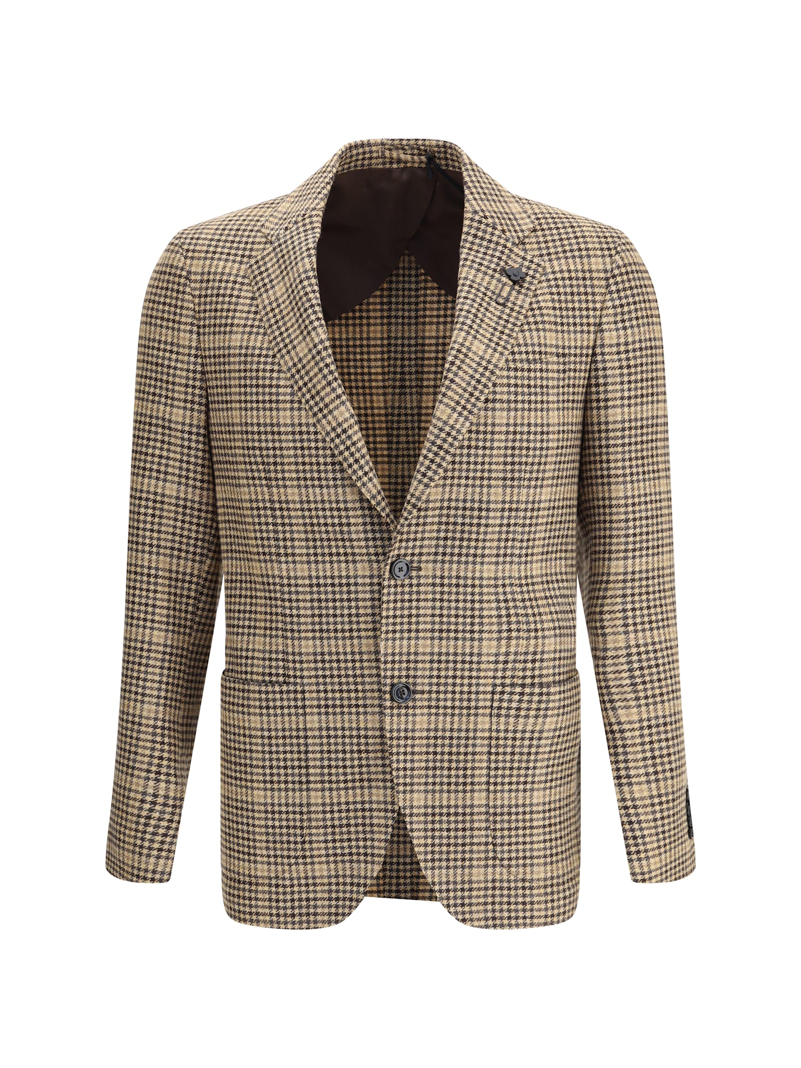 Lardini Single-breasted Blazer In Neutral