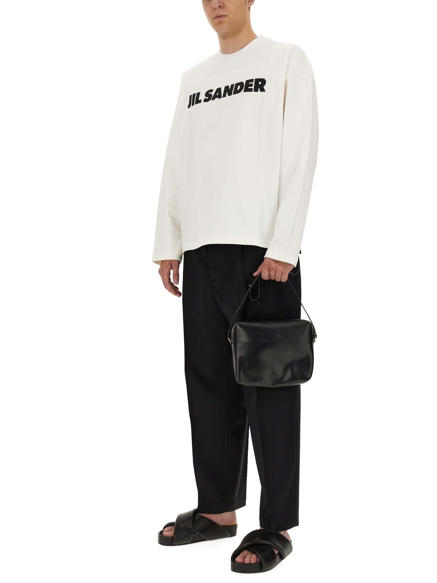 Shop Jil Sander T-shirt With Logo In Natural