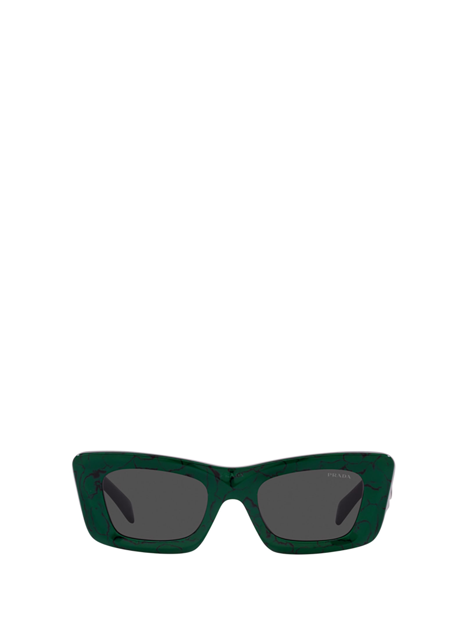 Prada Eyewear Pr 13zs Green Marble Sunglasses