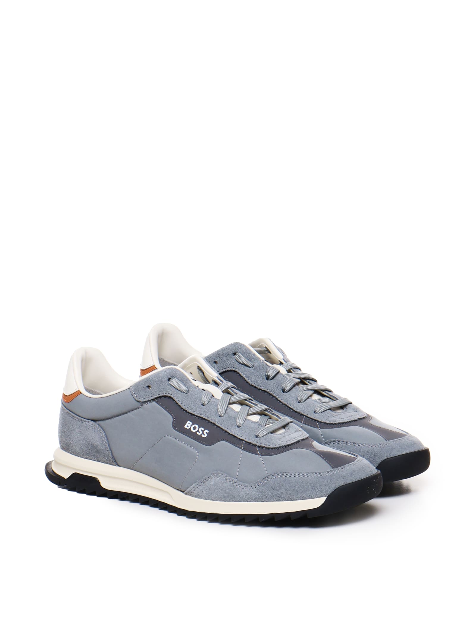 Shop Hugo Boss Sneakers Open Blue Zayn Wash Effect In Light/pastel Blue