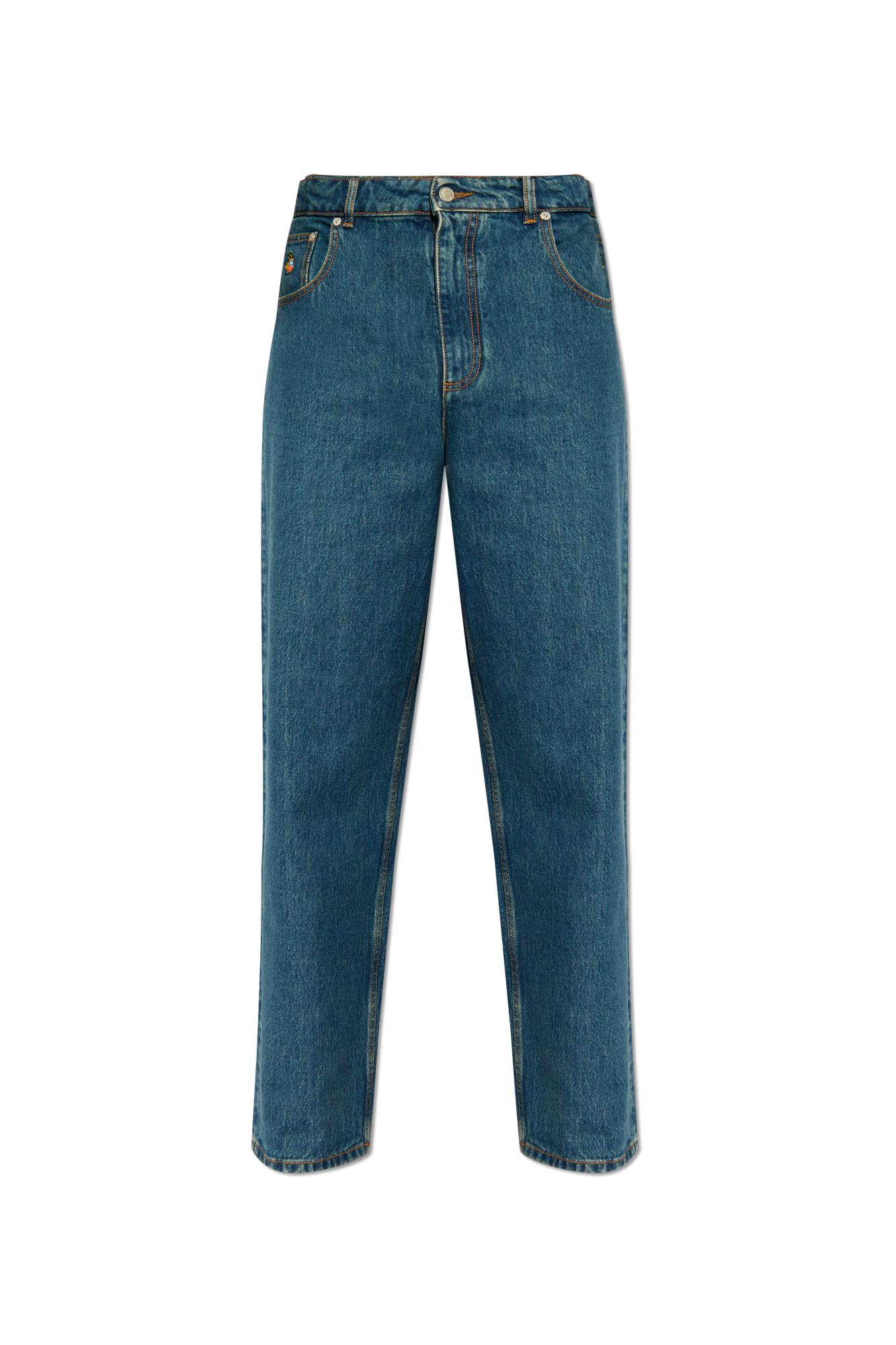 Shop Bally Straight-leg Jeans In Blue