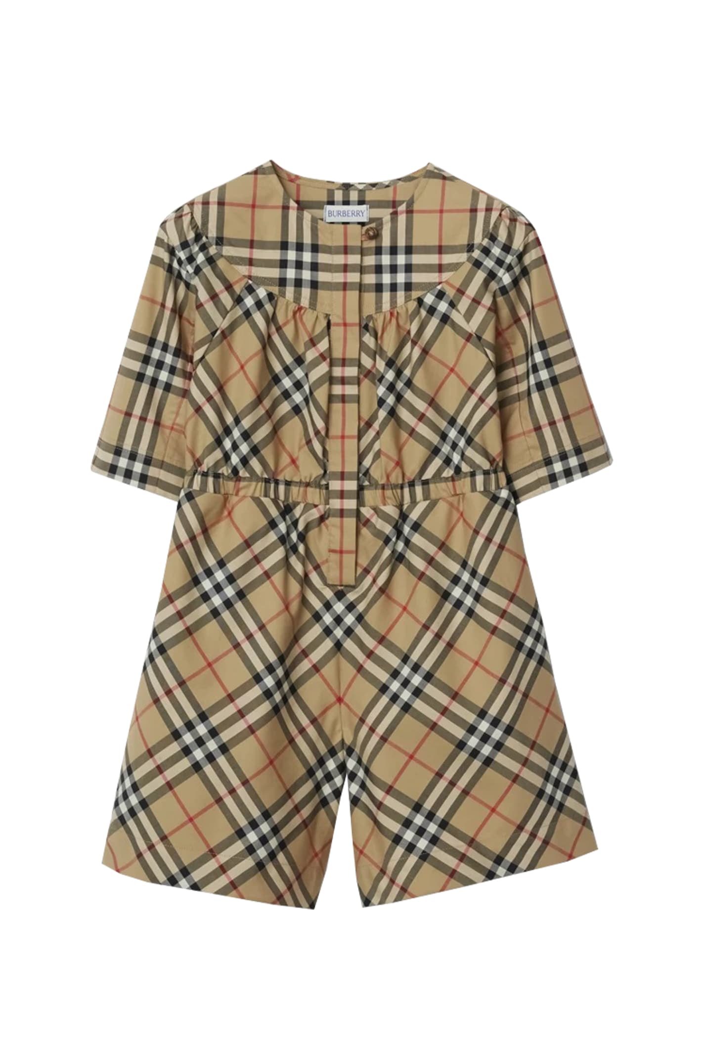 Shop Burberry Stretch Check Cotton Tracksuit In Brown
