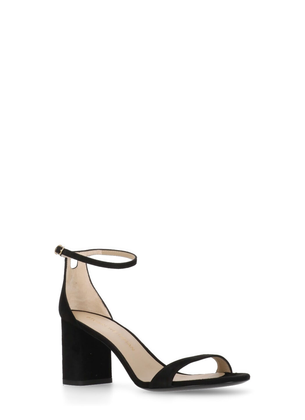 Stuart Weitzman Nudistcurve 75 Block Heel Sandal In Black