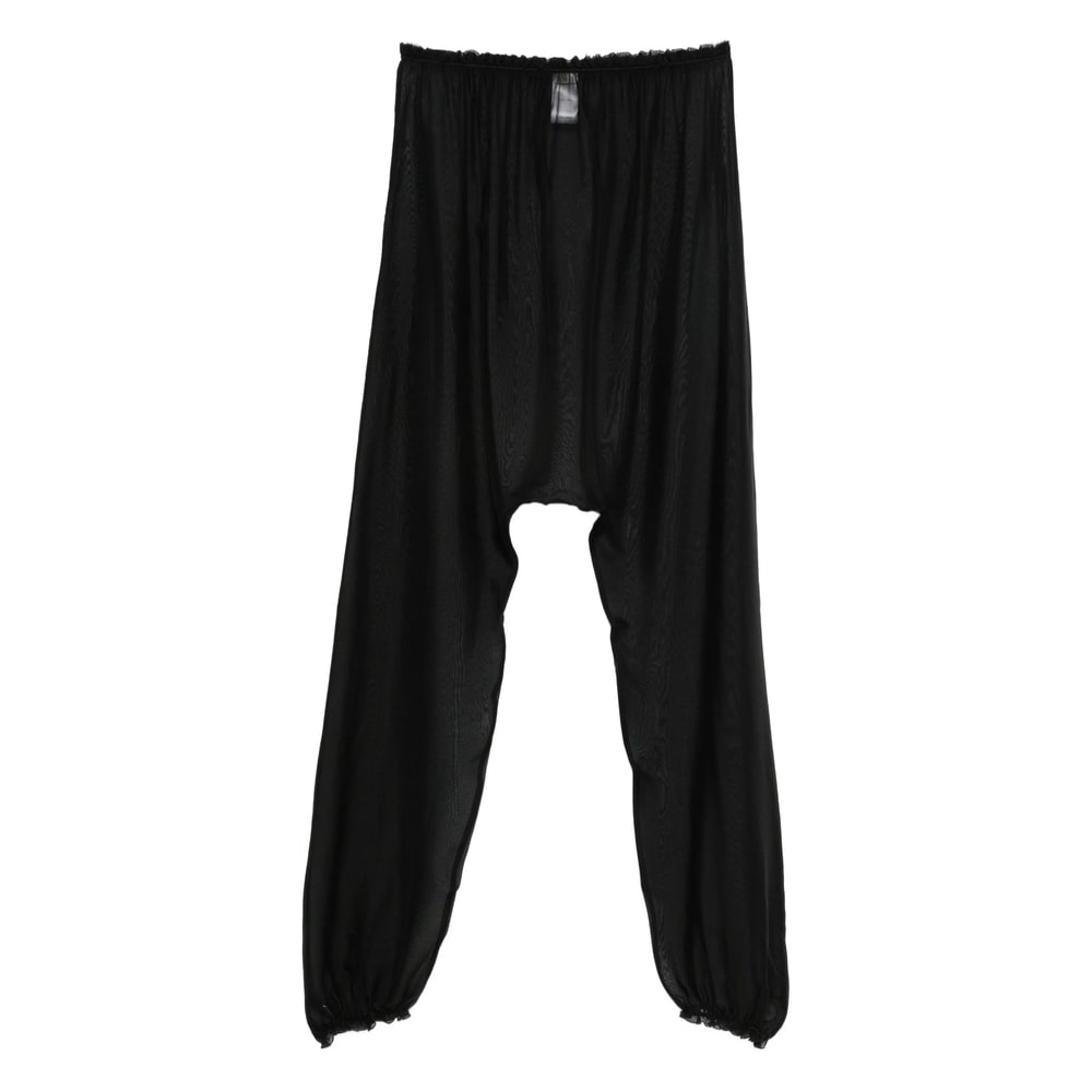 Paloma Wool Silk Palazzo Trousers In Black