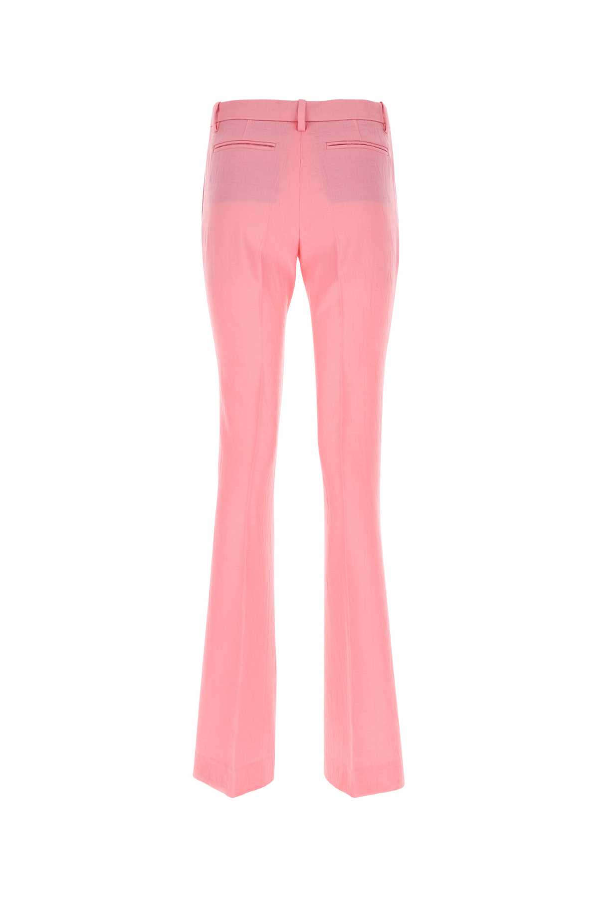 Shop Versace Pink Wool Pant In 1pn50