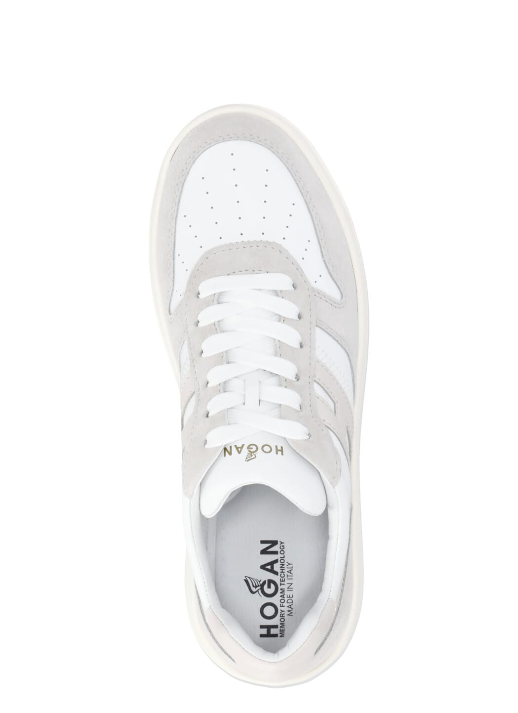 Hogan H630 Leather And Suede Sneakers In Beige