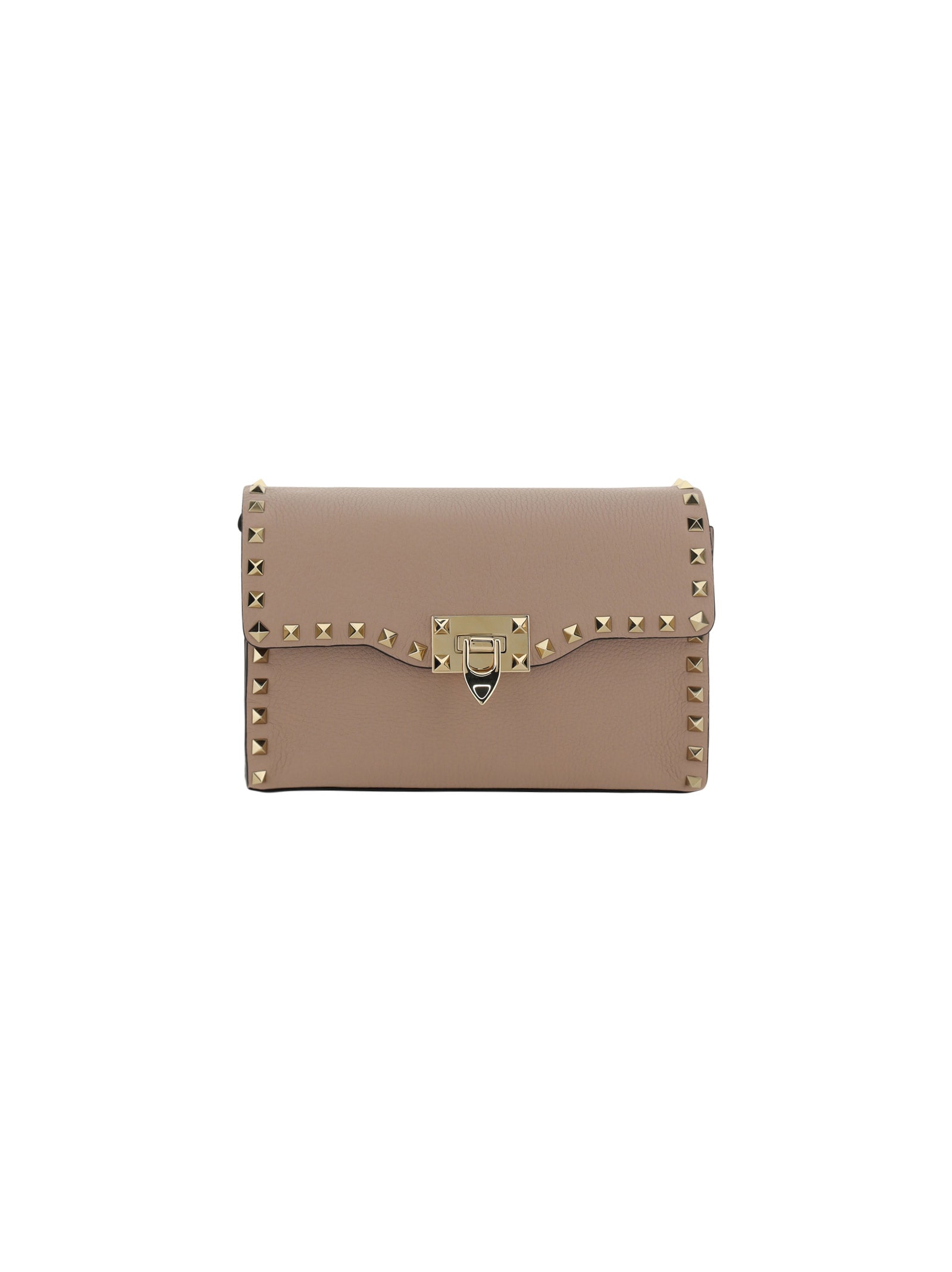 Valentino Garavani Women Rockstud Small Leather Shoulder Bag In Powder