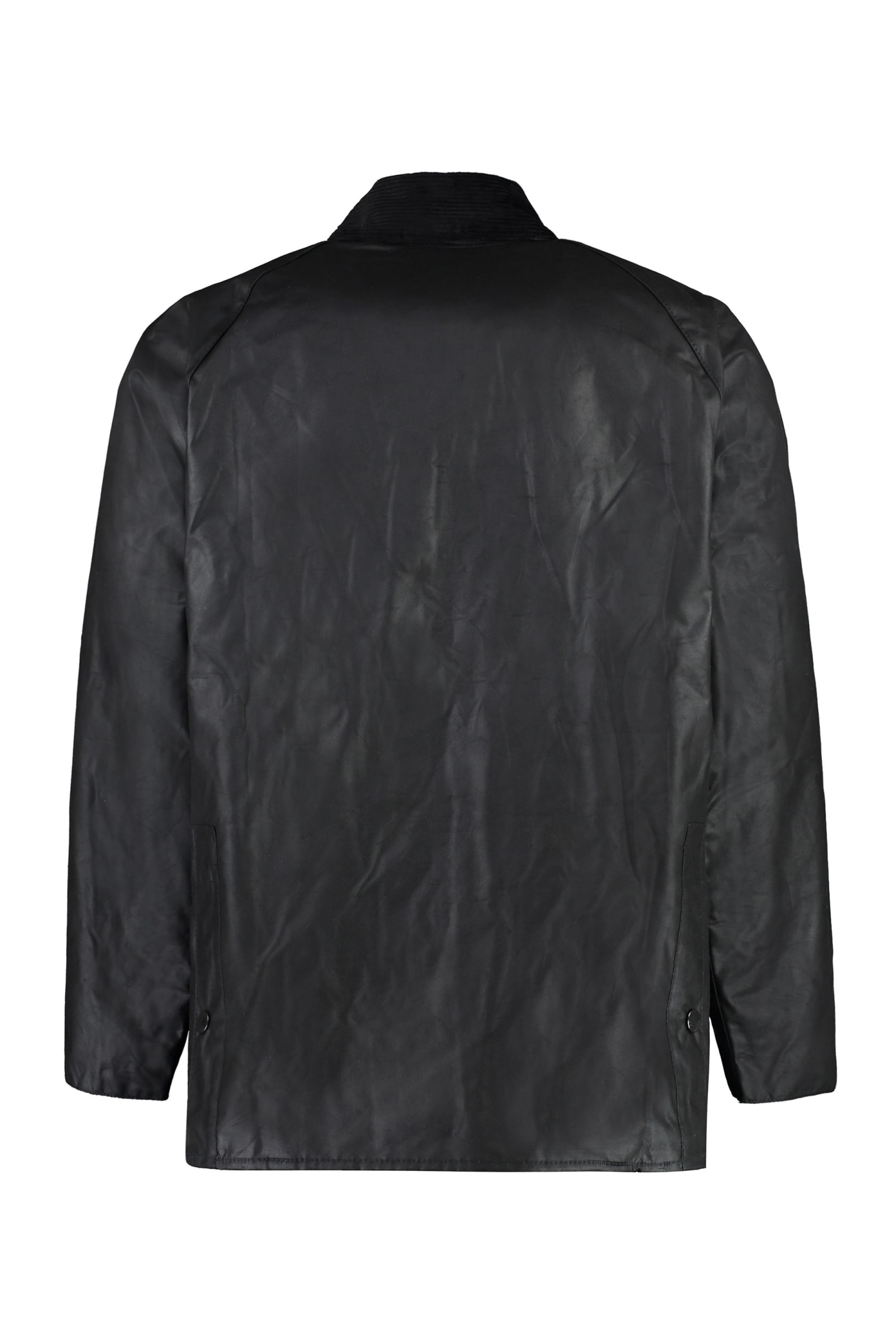 Shop Barbour Bedale Waxed Cotton Jacket In Black