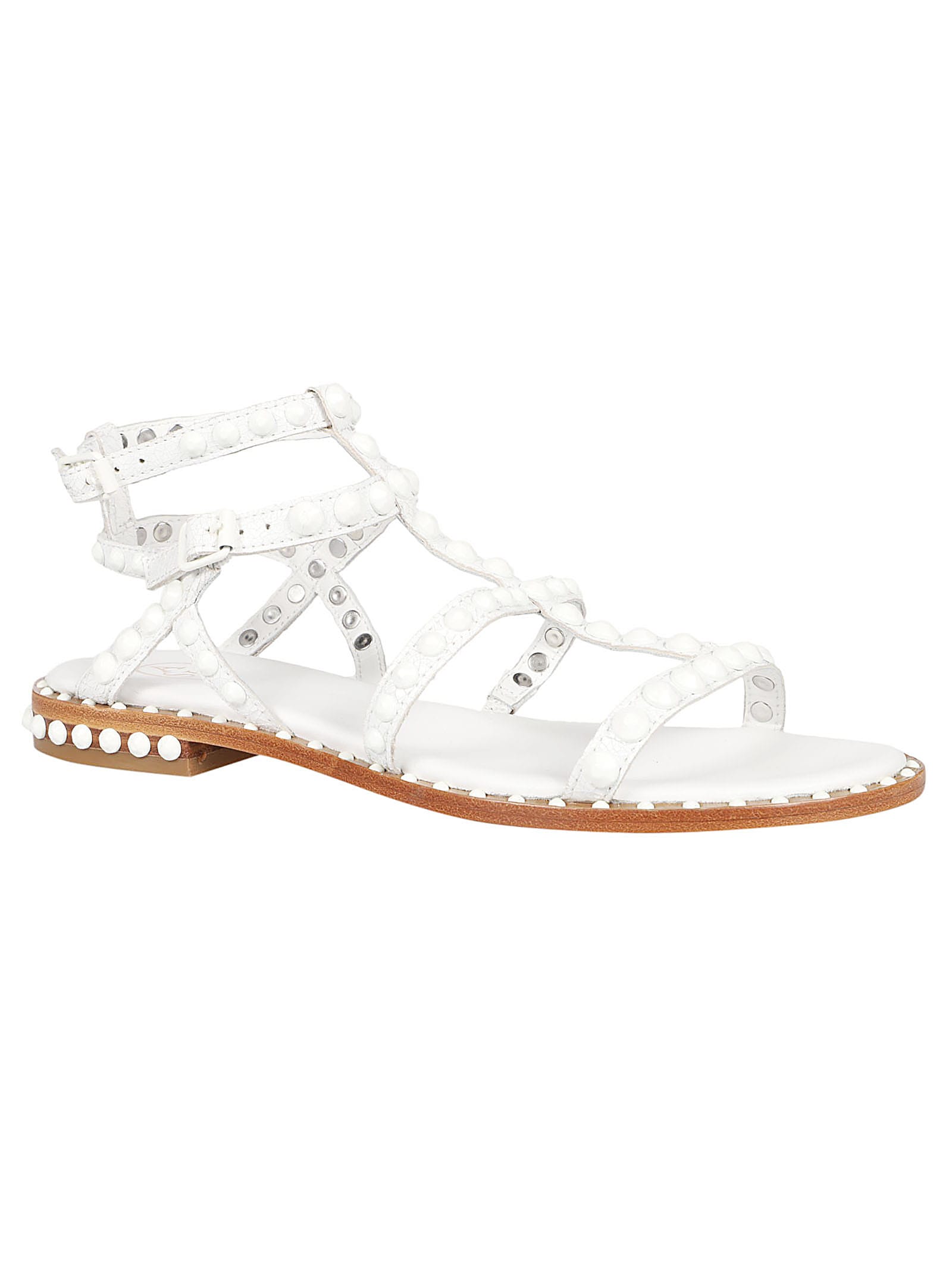 Shop Ash Precious Sandals In Off White/white