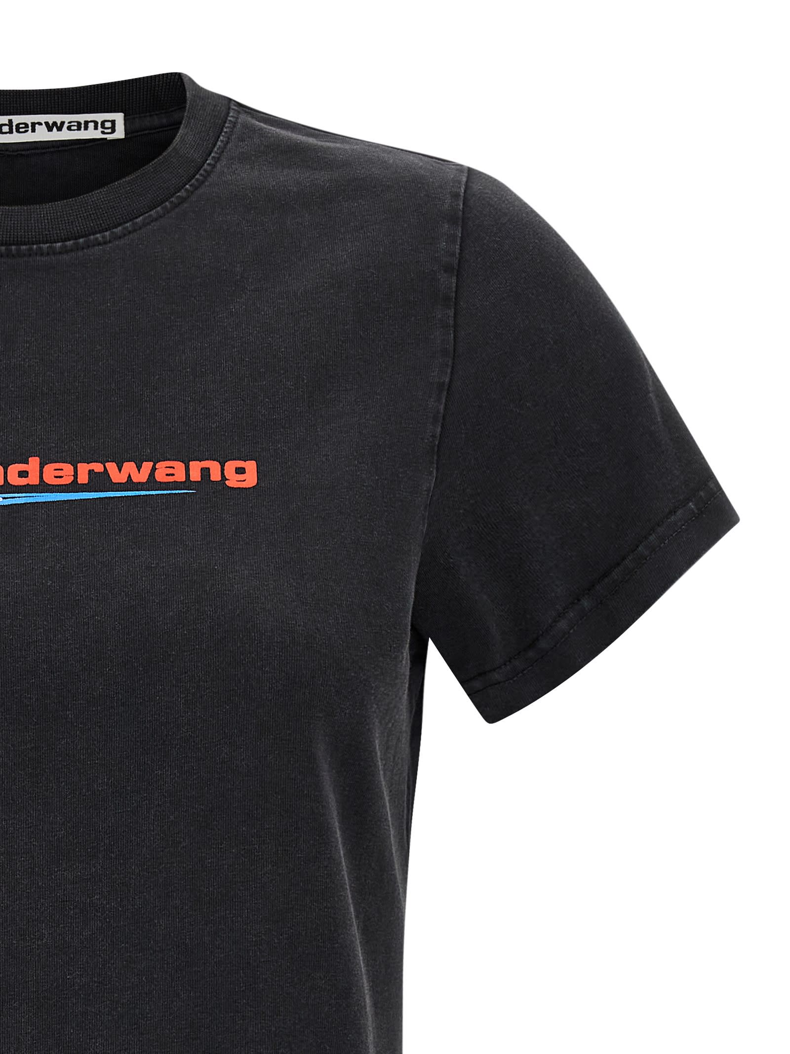 Alexander Wang Shrunken T-shirt In Black