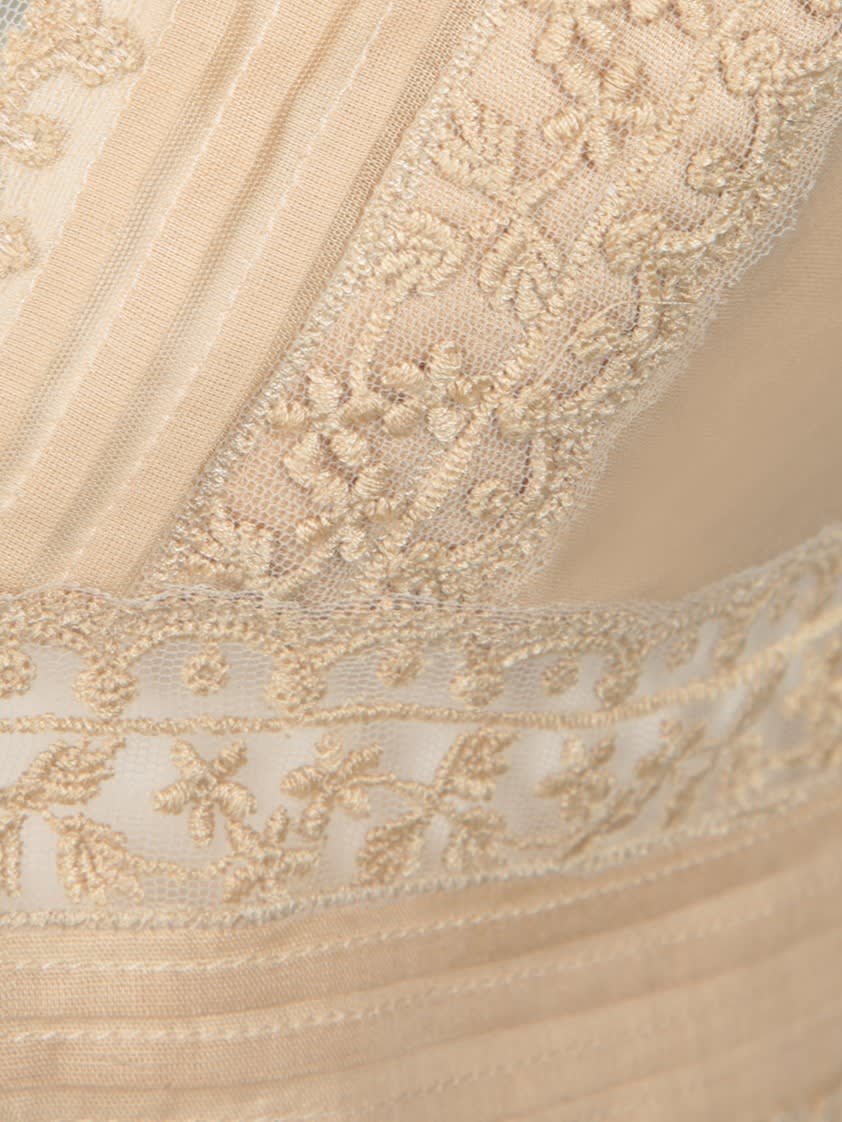 ERMANNO SCERVINO COTTON BRA TOP IN BISCUIT
