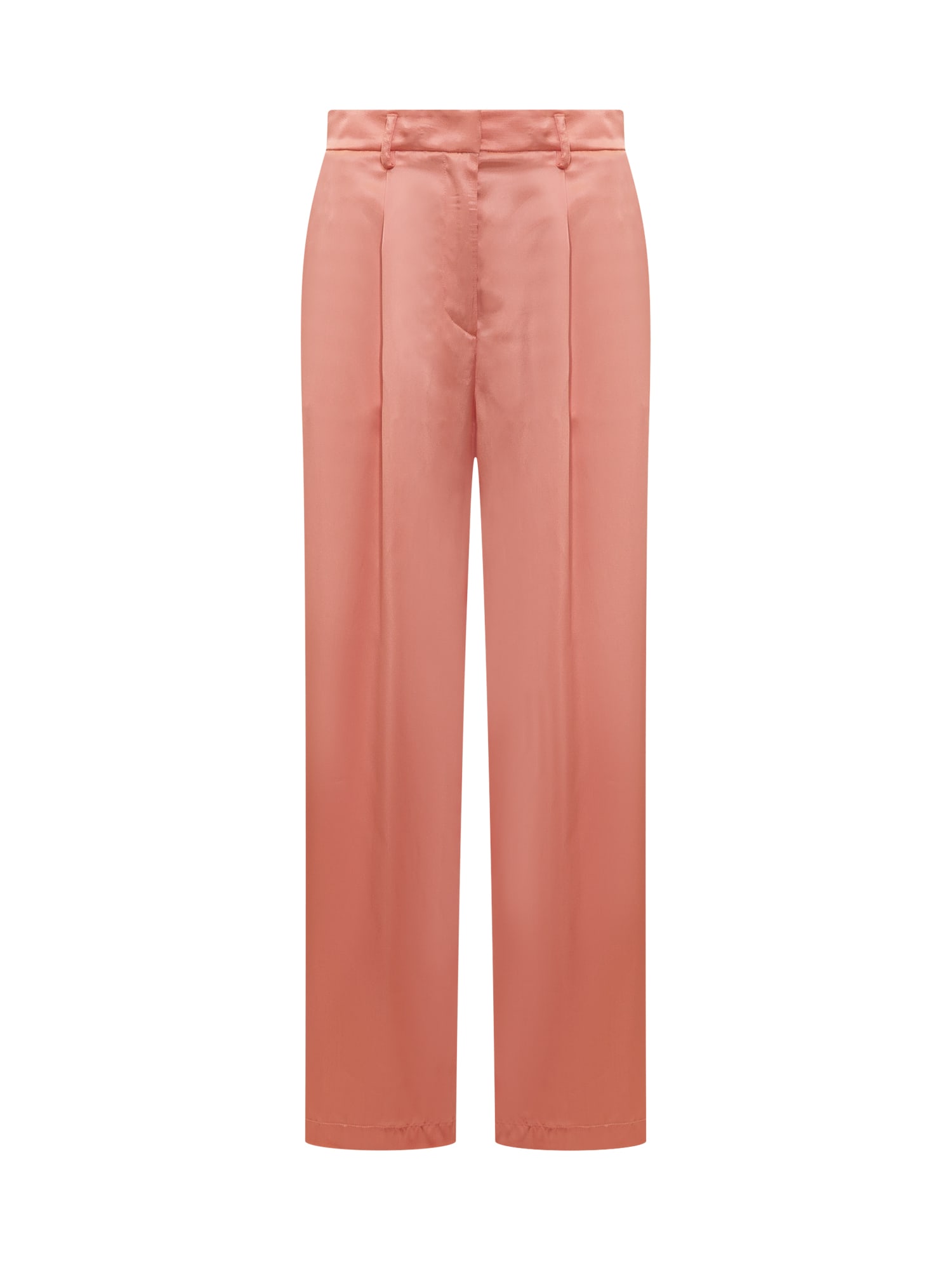 Forte Forte High Waist Pants In Peach Pink