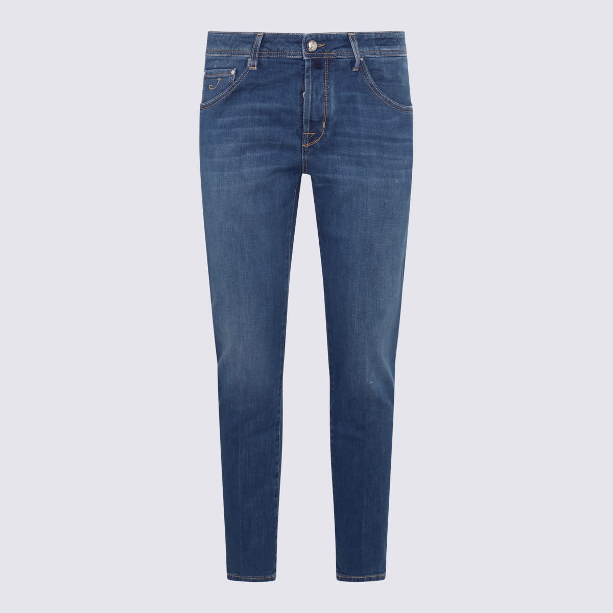 Shop Jacob Cohen Mid Blue Denim Jeans
