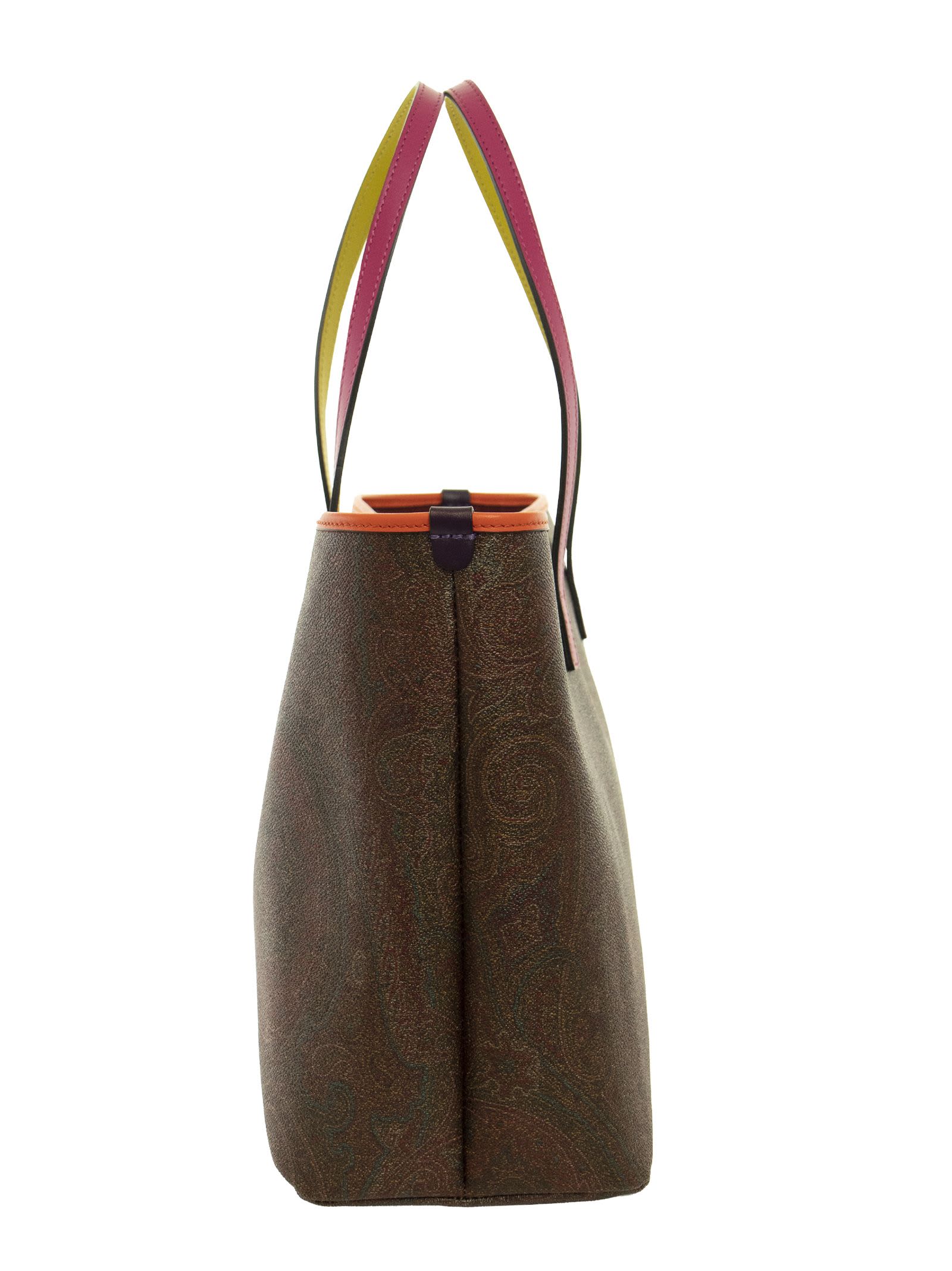 ETRO: satchel bag in paisley coated cotton - Multicolor