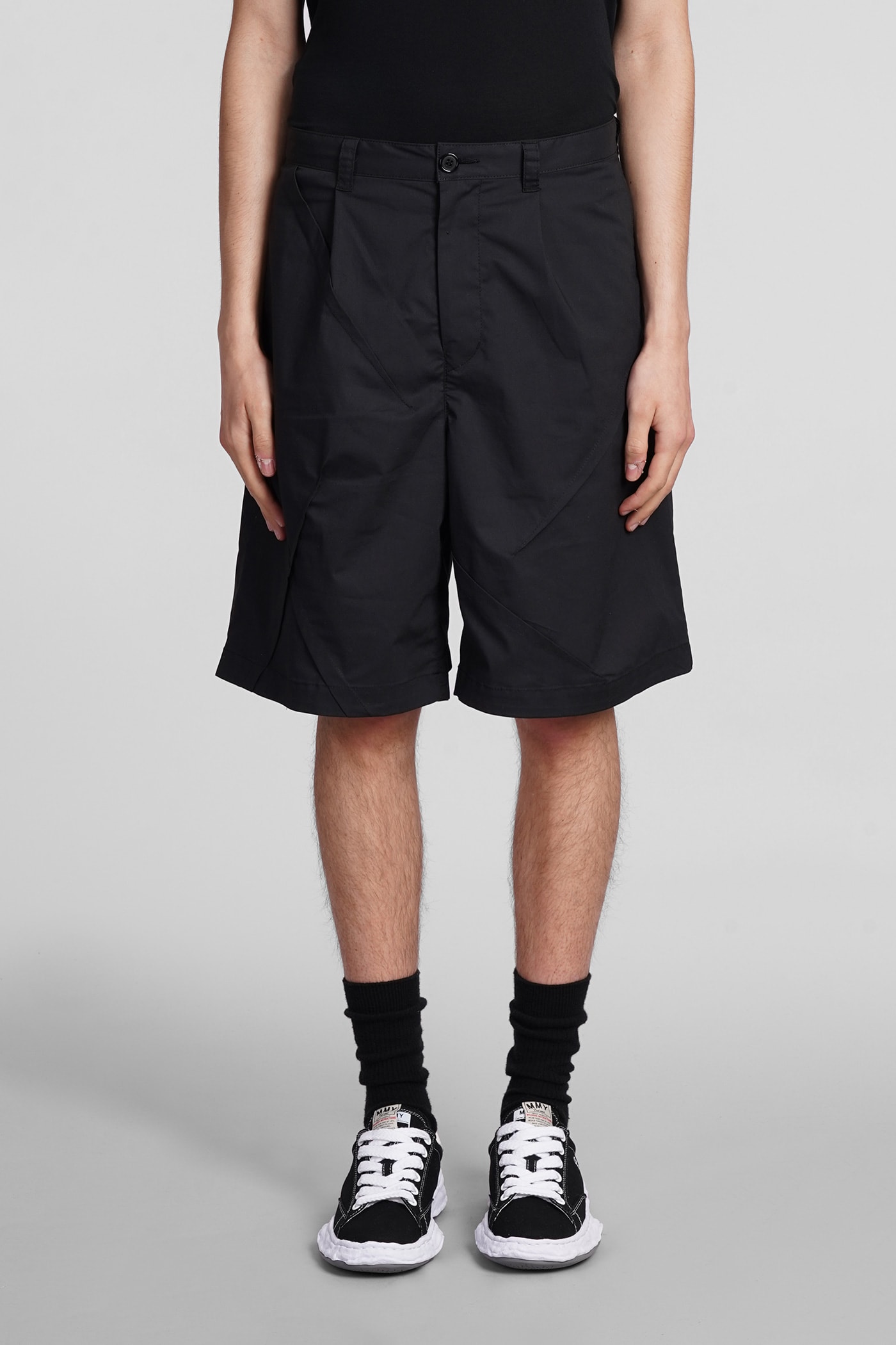 Shop Undercover Shorts In Black Polyester