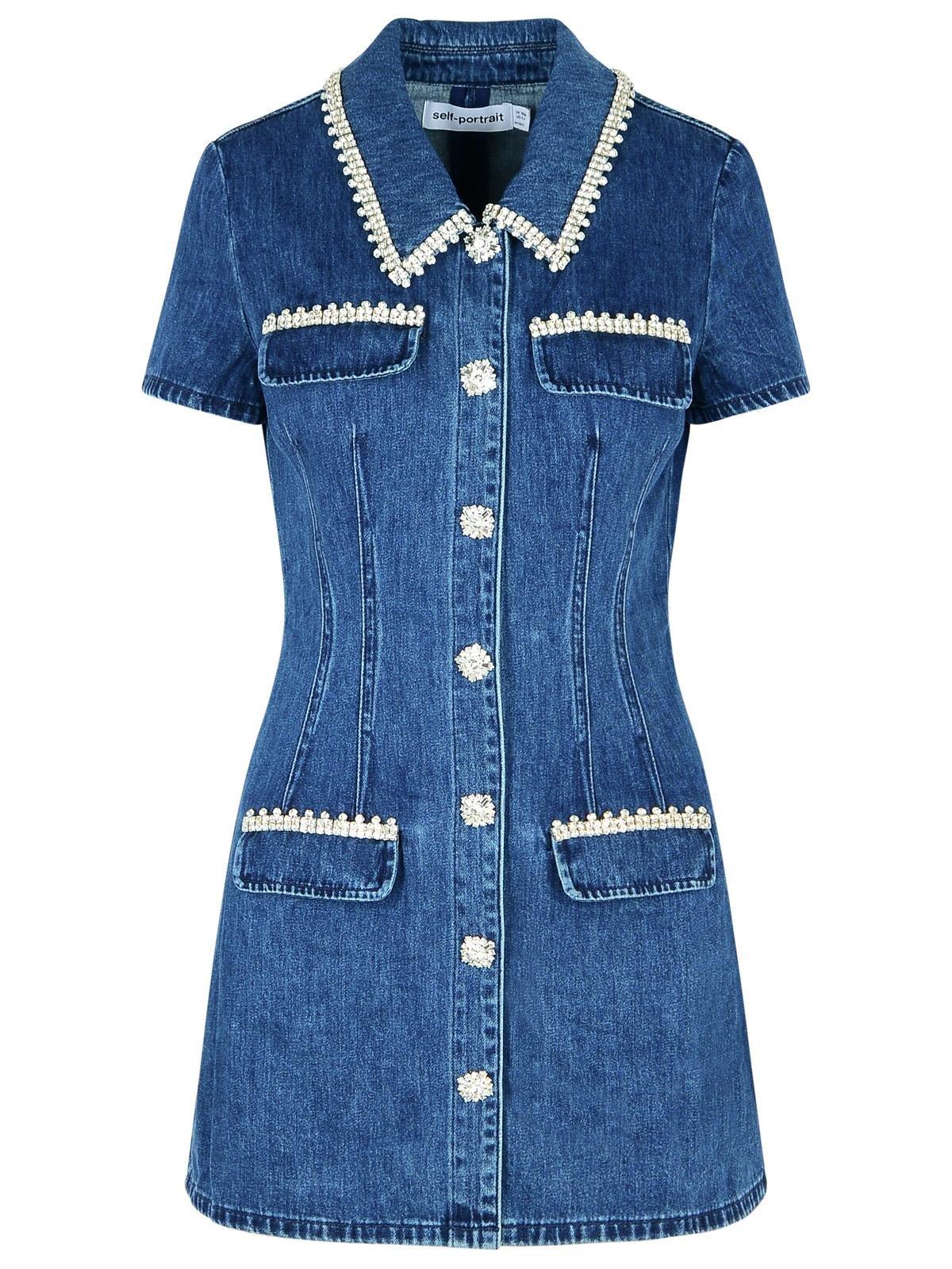 Denim Collared Mini Dress