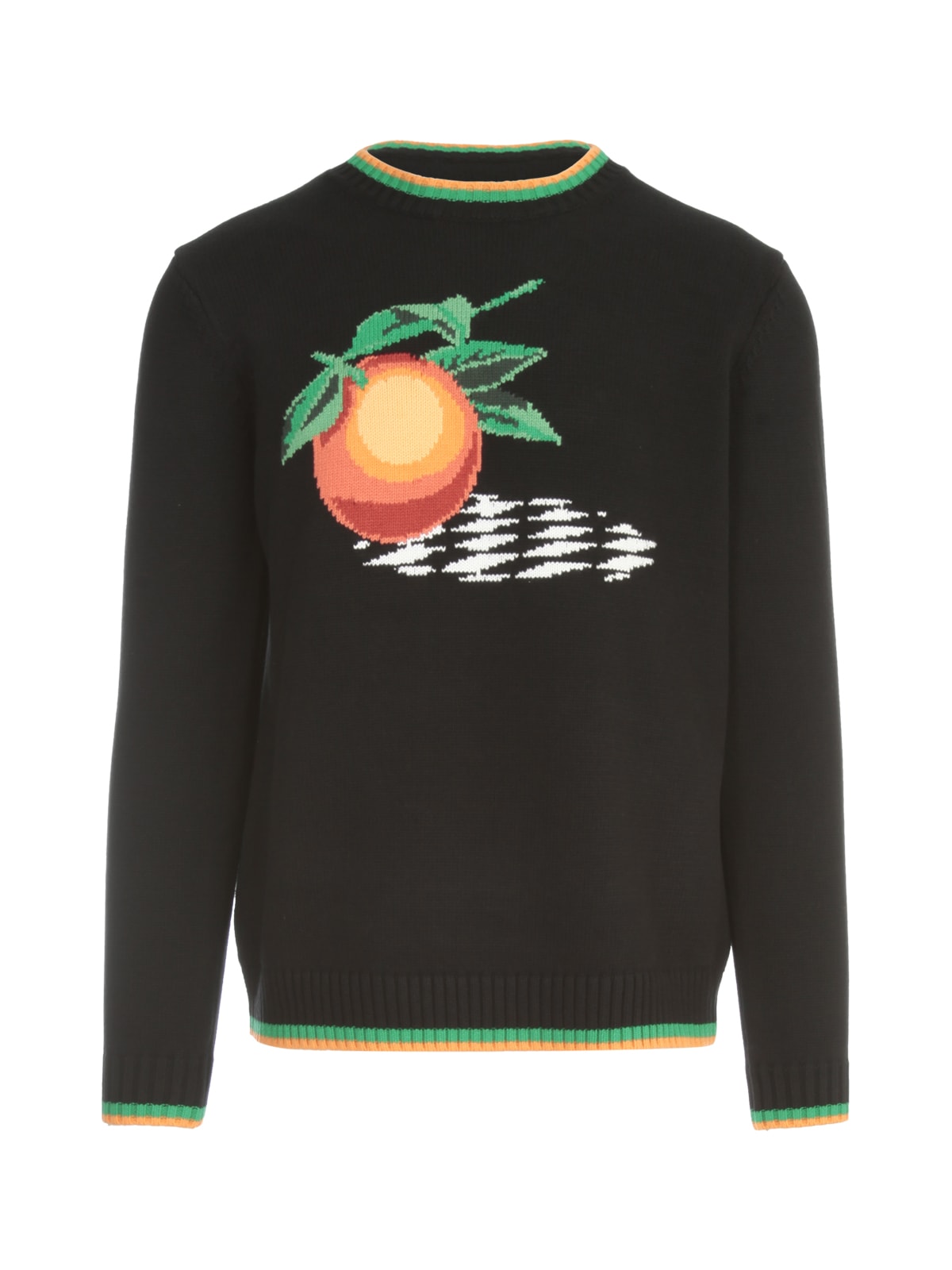 Casablanca Orange Intarsia Sweater