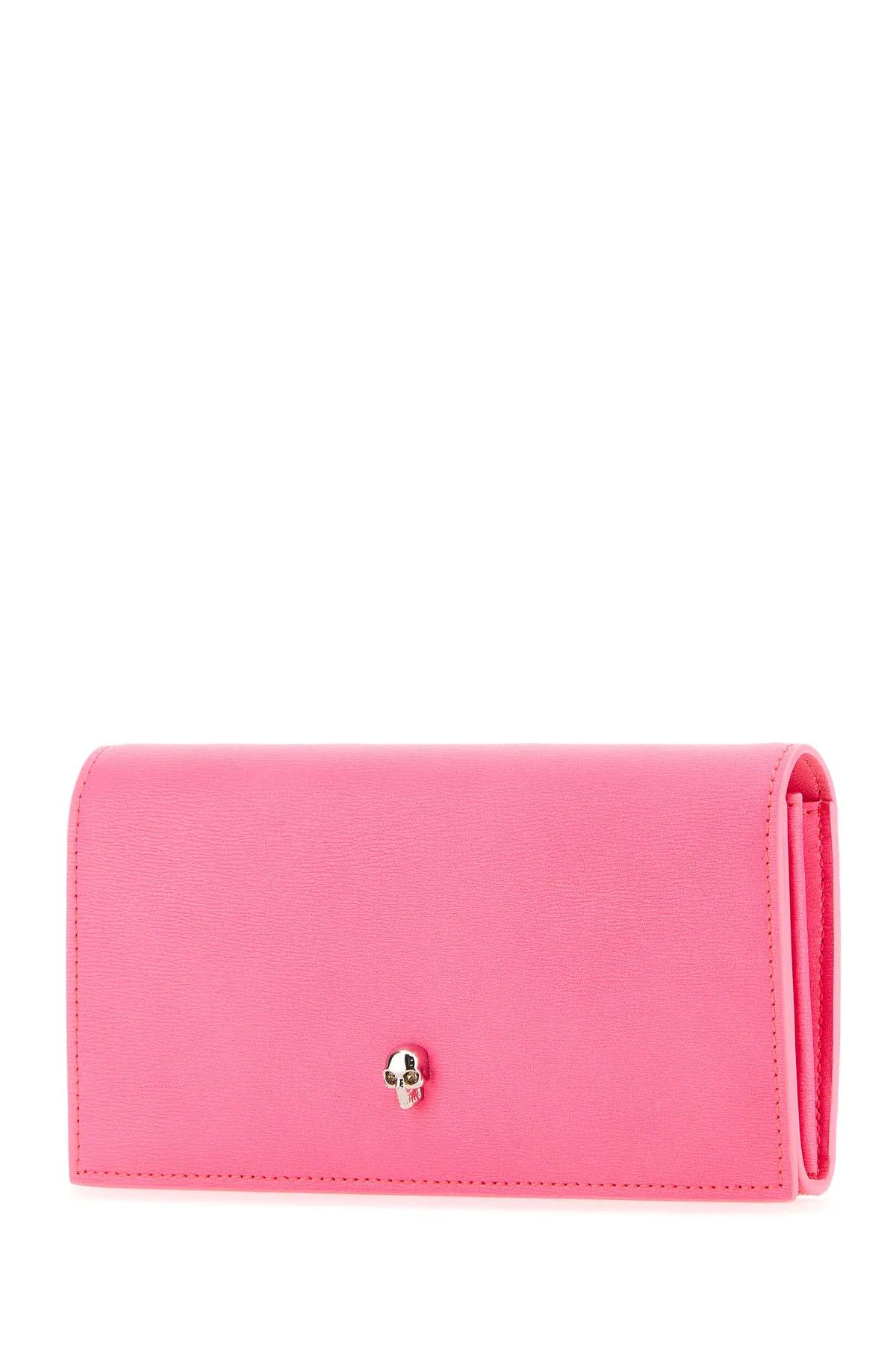 Shop Alexander Mcqueen Fluo Pink Leather Wallet