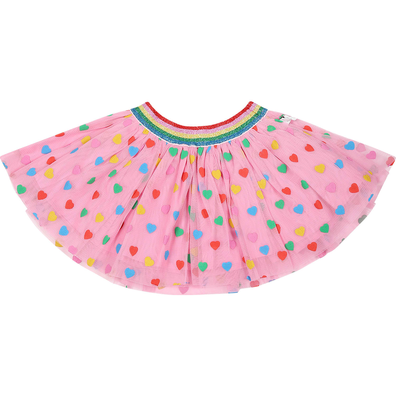 Stella Mccartney Pink Skirt For Baby Girl With Hearts