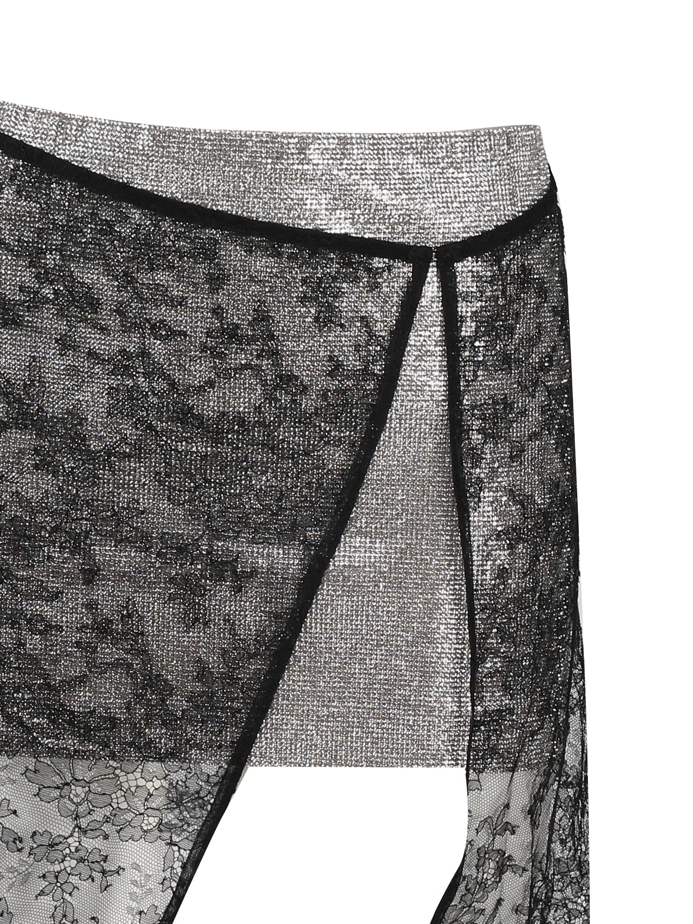 Shop Nué Skirt In Silk In Crystal-black