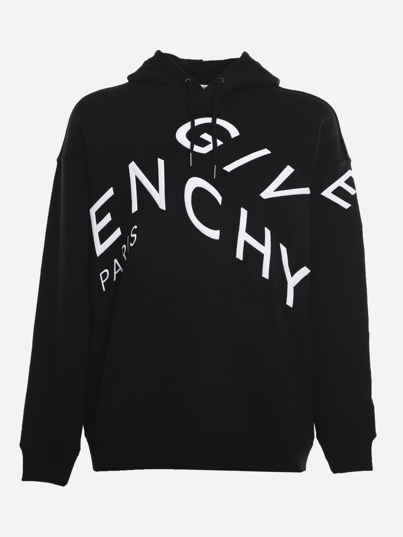 Givenchy Cotton Sweatshirt With Contrasting Refracted Logo Embroidery
