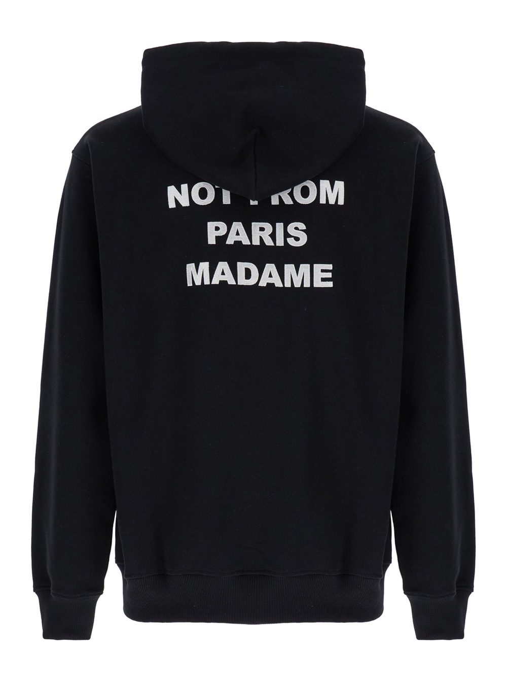 Shop Drôle De Monsieur Black Hoodie With Logo In Cotton Man