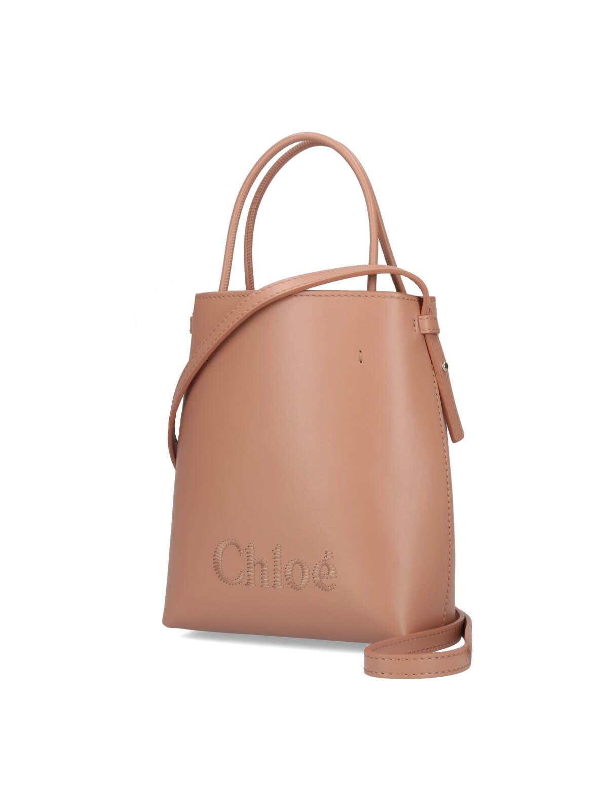 Shop Chloé Sense Micro Bag In Beige