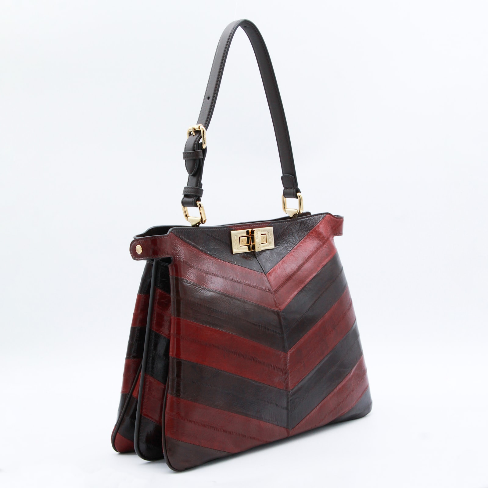 Fendi Two Tone Peekaboo Soft Medium Bag Women In Brown