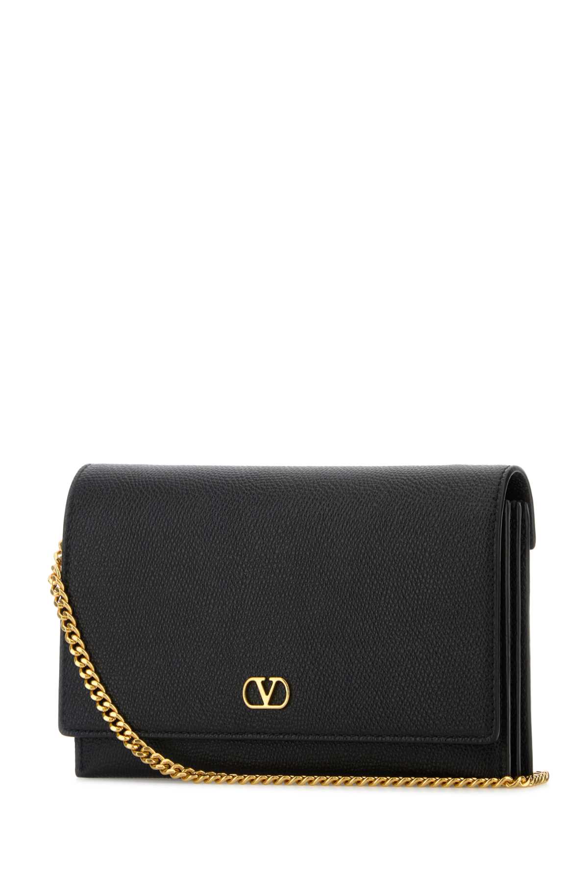 Valentino Vlogo Signature Chain Wallet In Black