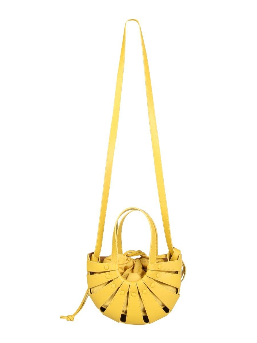 Shop Bottega Veneta The Shell Crossbody Bag In Yellow