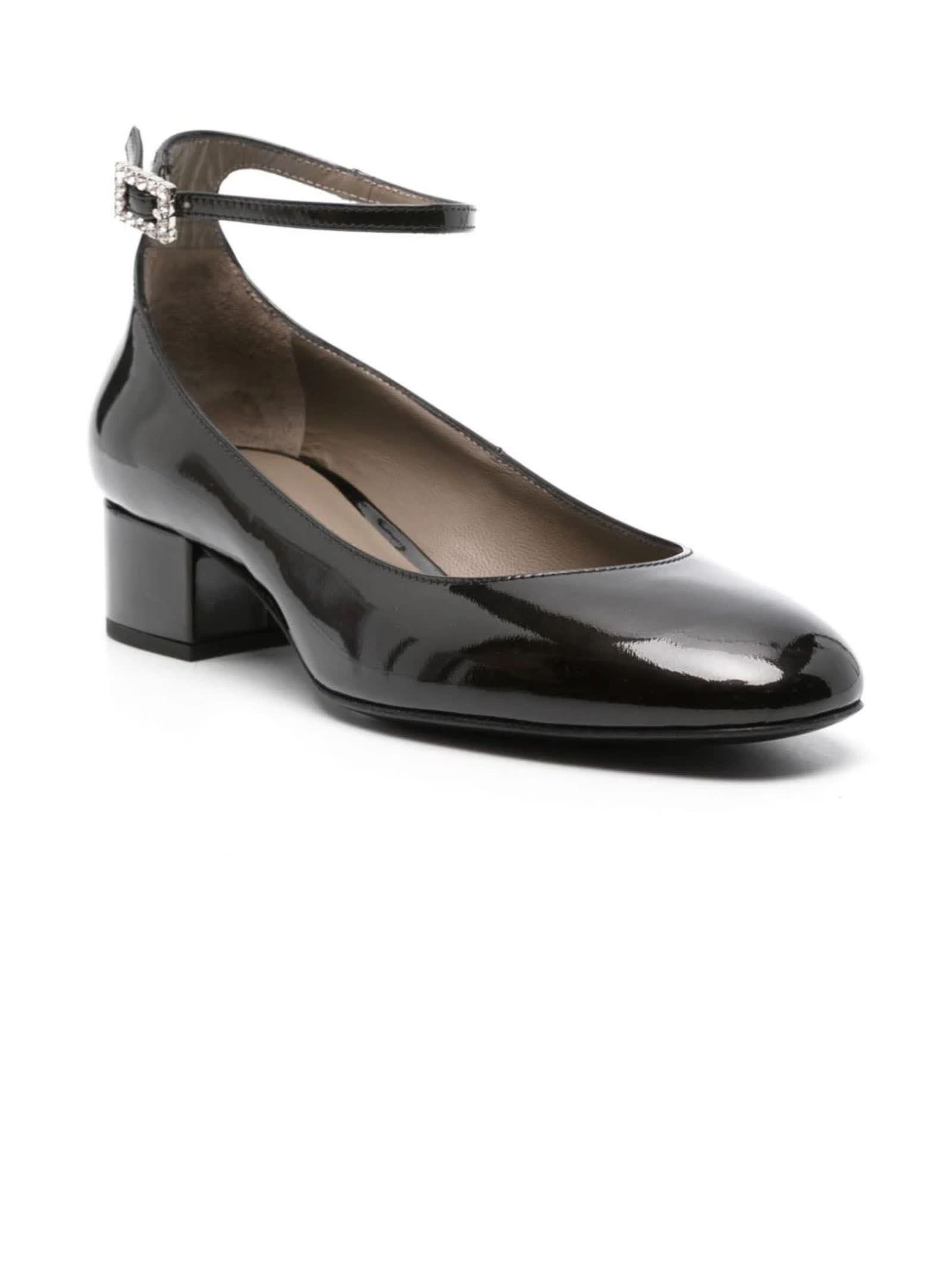 Shop Roberto Festa Black Calf Leather Margo Pumps