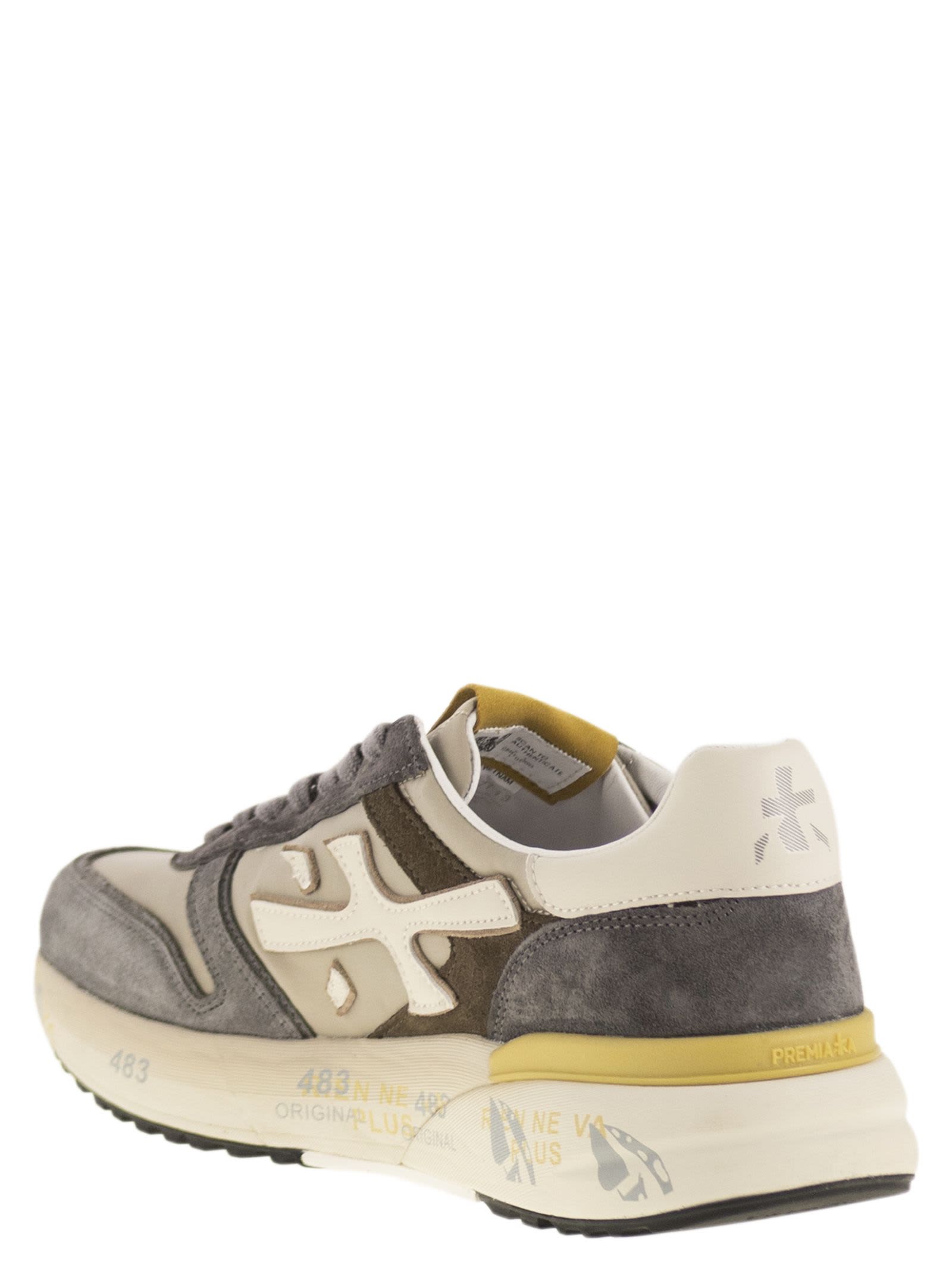 Premiata Suede Panelled Low-top Sneakers In Multi