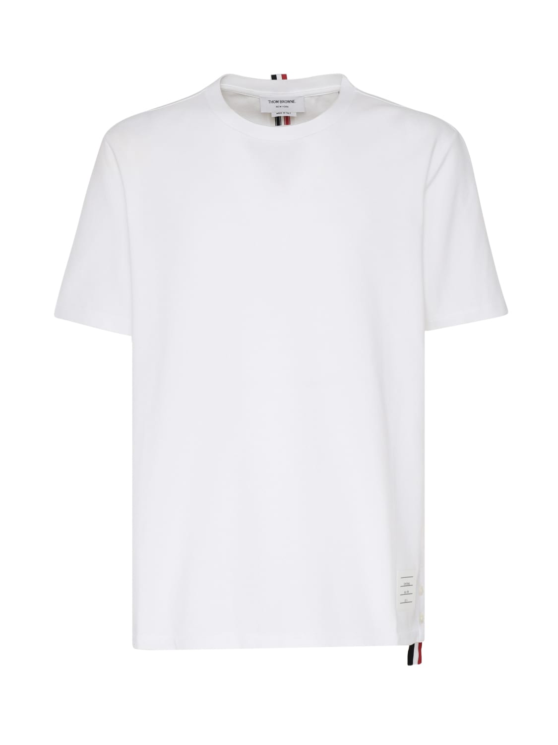 Shop Thom Browne Cotton T-shirt In White