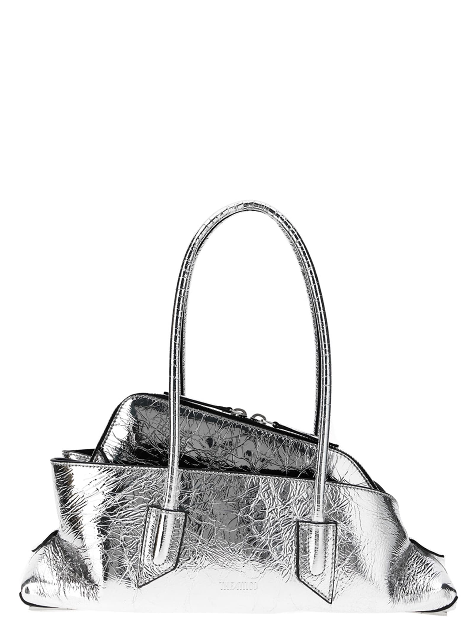 Attico La Passeggiata Small Shoulder Bag In Silver