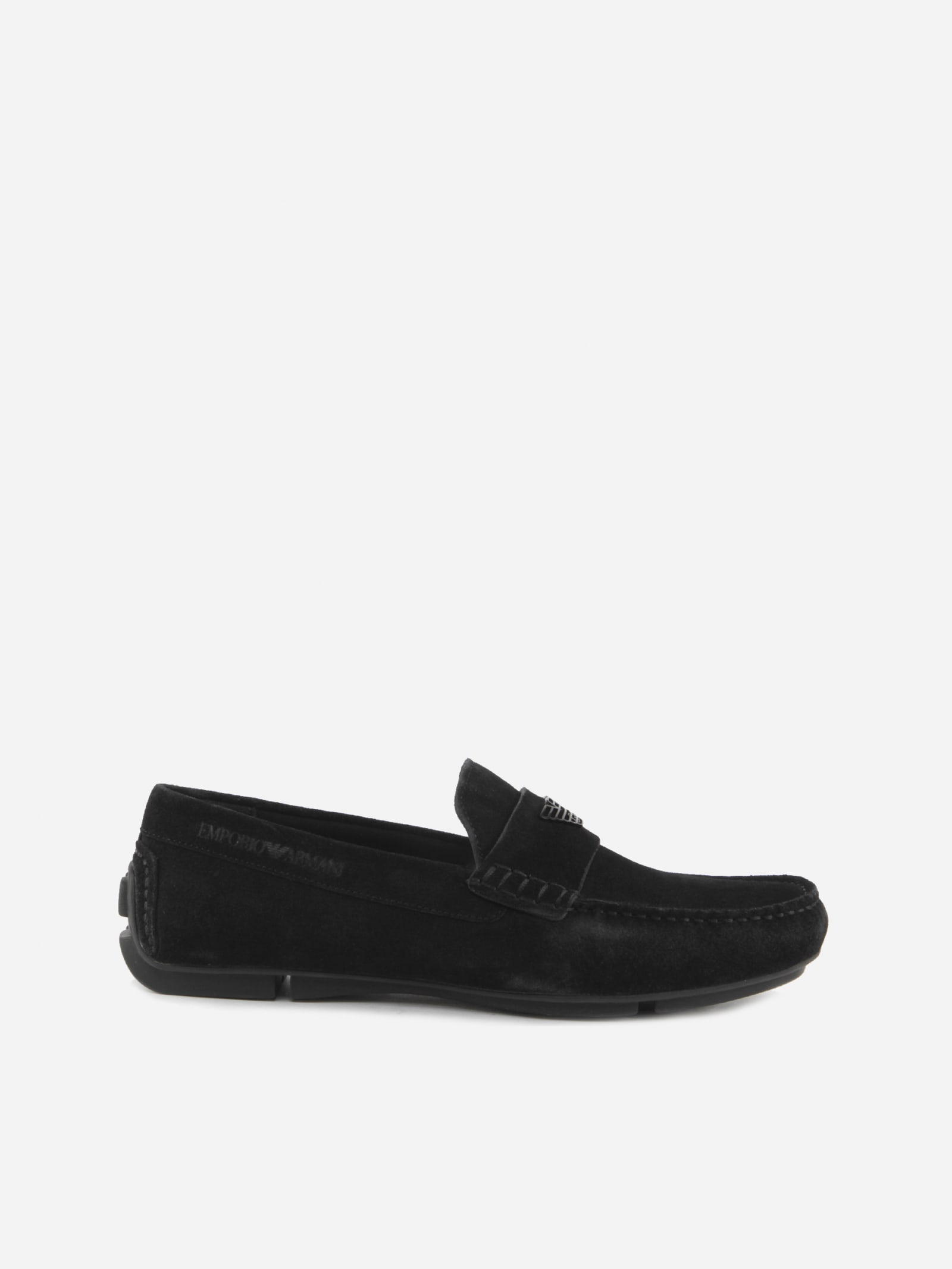 EMPORIO ARMANI DRIVER MOCCASINS MADE OF SUEDE,X4B124 XF18800002