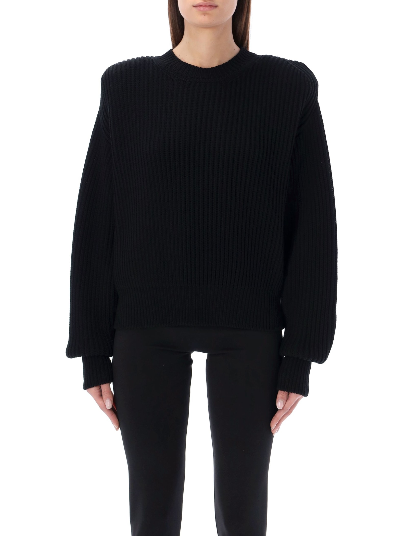 Wardrobe.nyc Ribbed Wool Sweater In Black