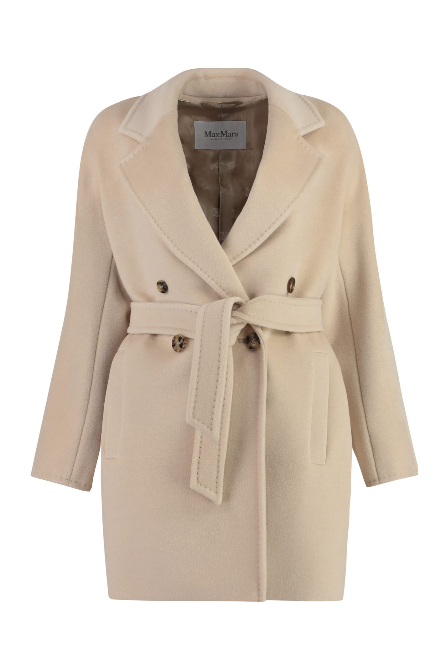 Shop Max Mara 101801 Wool And Cashmere Icon Coat In Beige