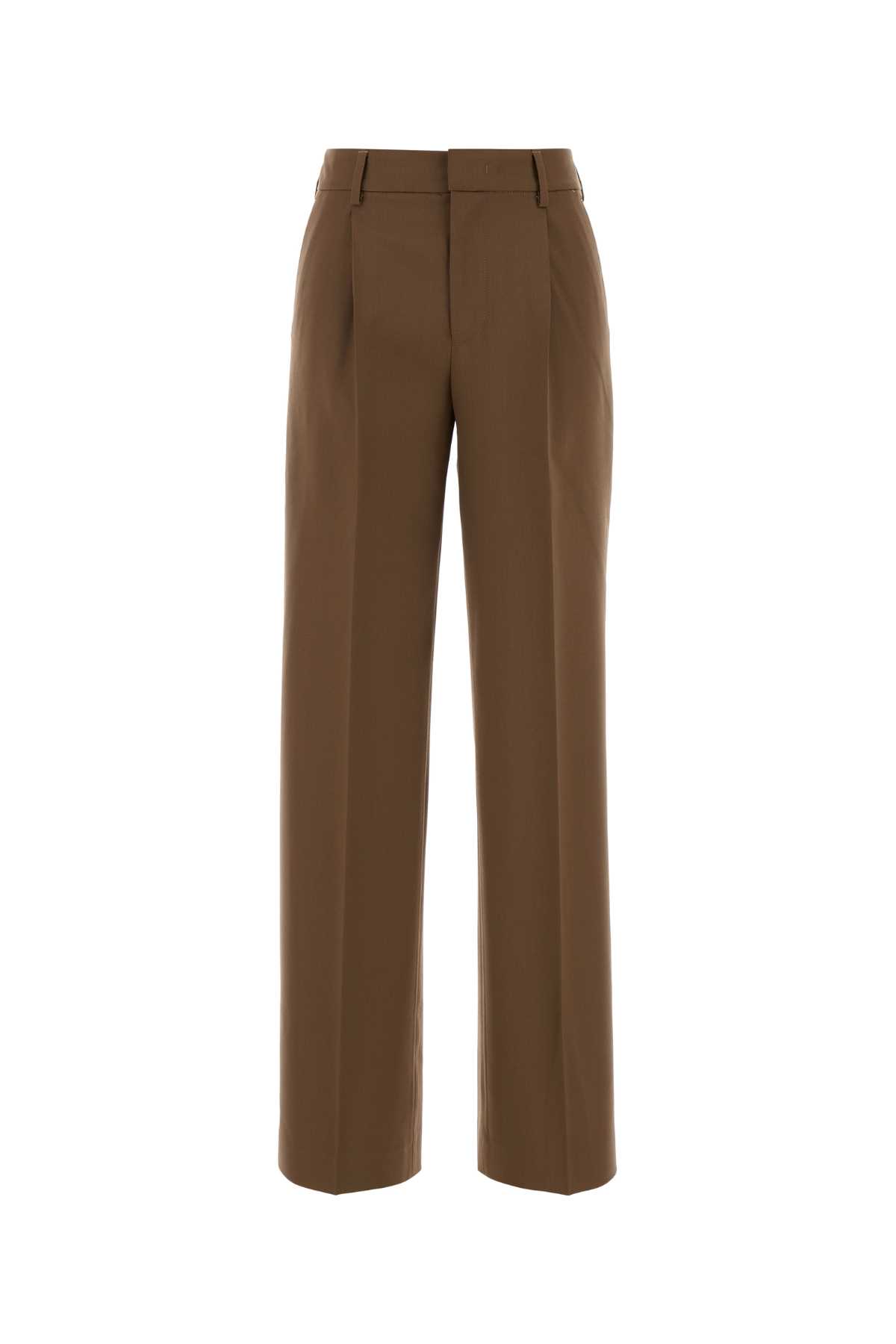 Pt Torino Stretch Wool Lola Trousers Featuring Pockets In Brown
