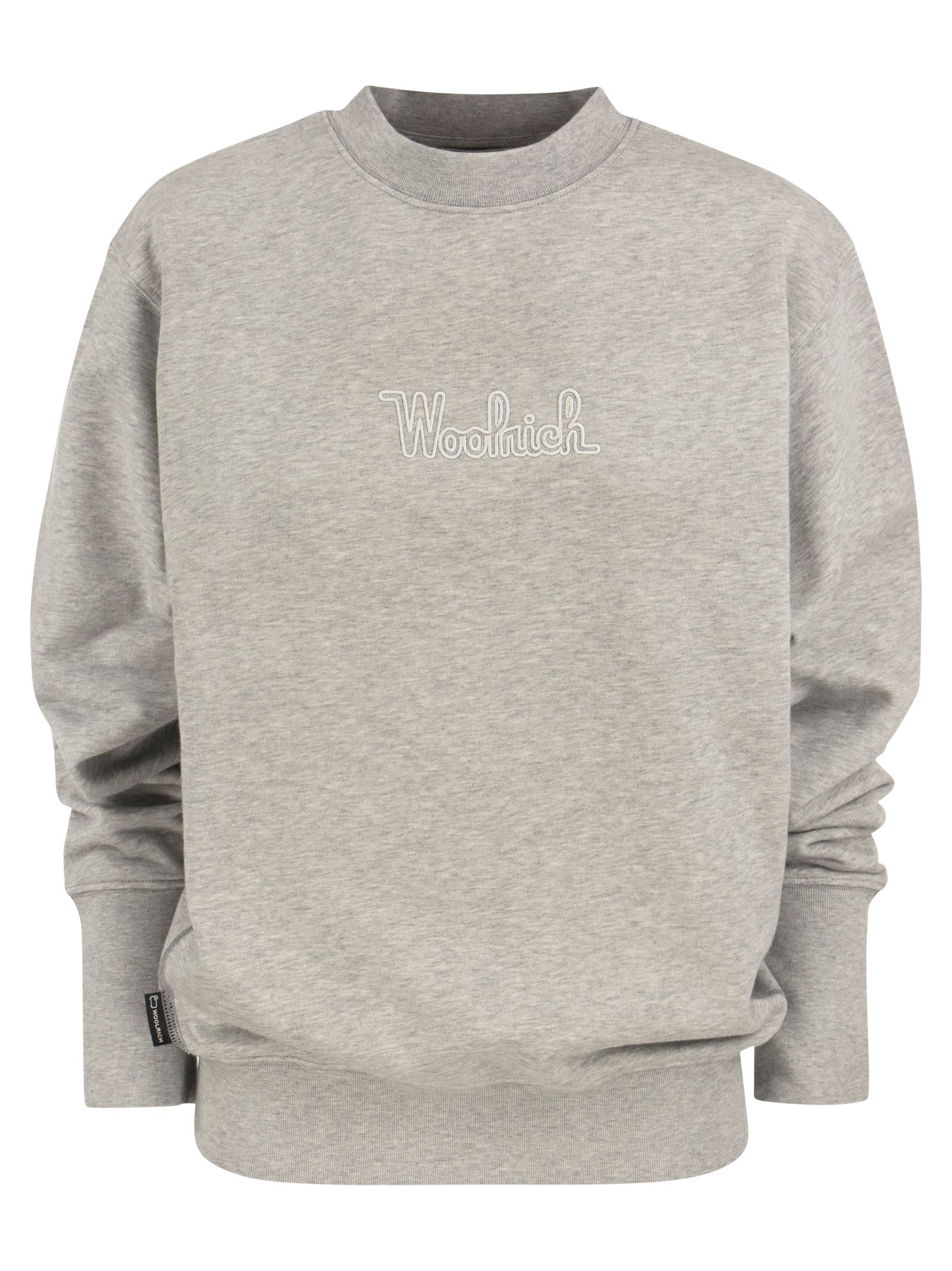 Woolrich Crew-neck Sweatshirt With Embroidered Front Logo
