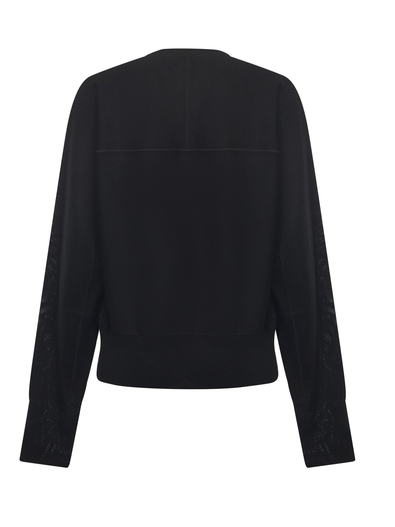 Pinko Wool Logo Sweater In Black