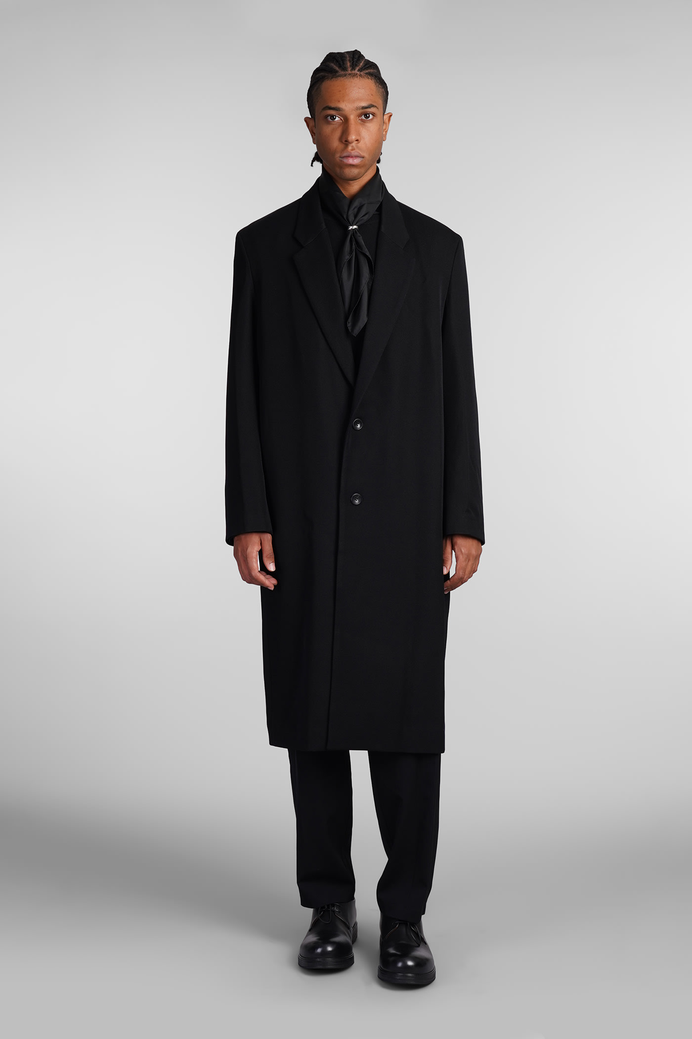 Shop Attachment Coat In Black Wool