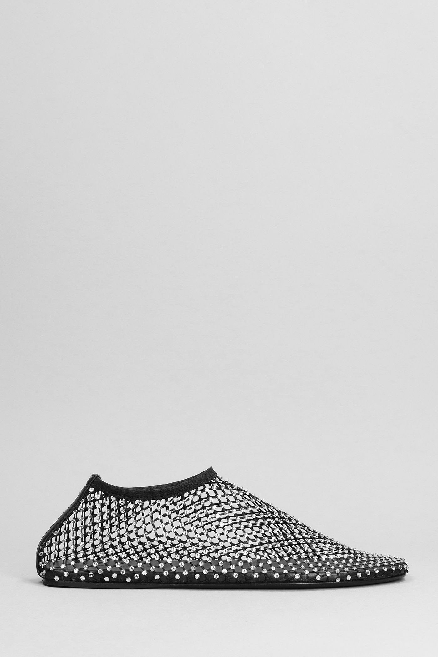 Christopher Esber Minette Flat Ballet Flats In Black Nylon And Leather