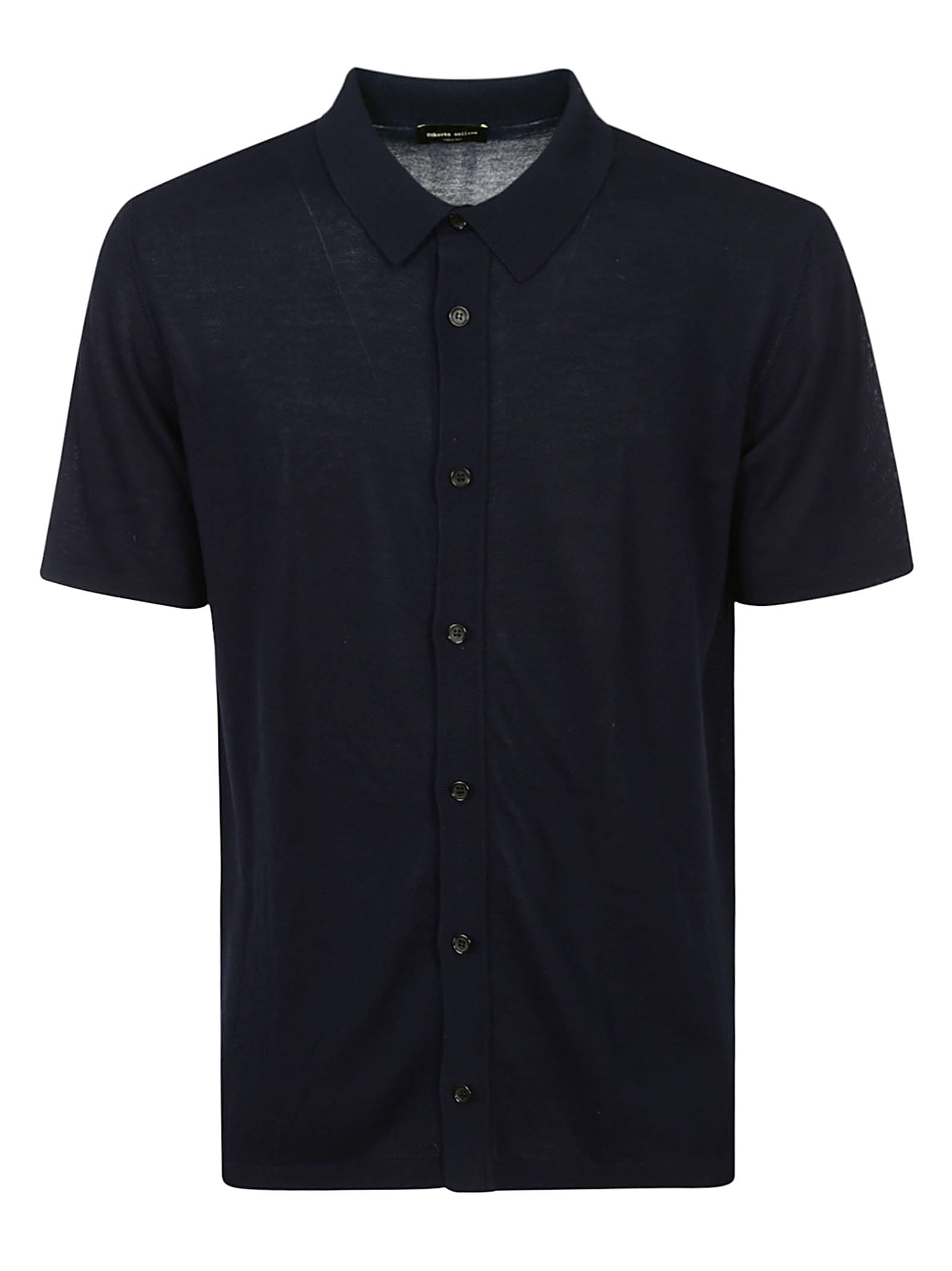 Shop Roberto Collina Shirt Ss In Navy