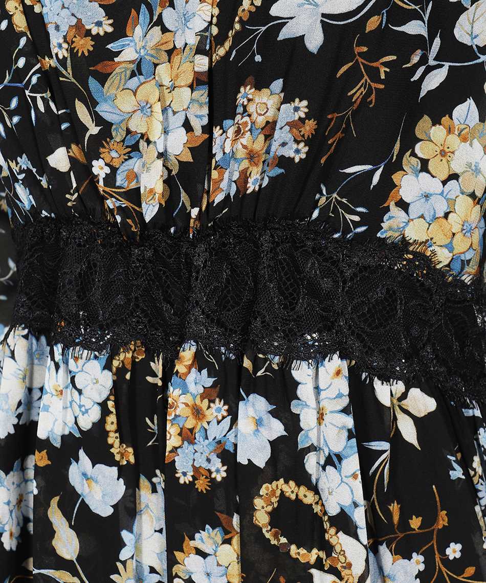 Ermanno Scervino Floral Lace-trimmed Mini Dress In Multi