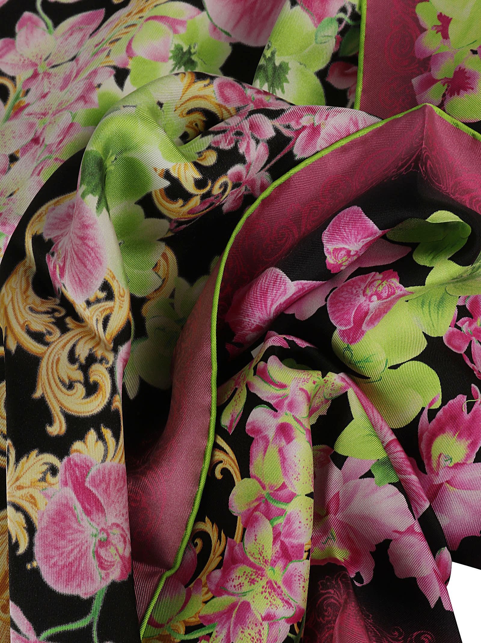 Shop Versace Allover Floral Printed Scarf