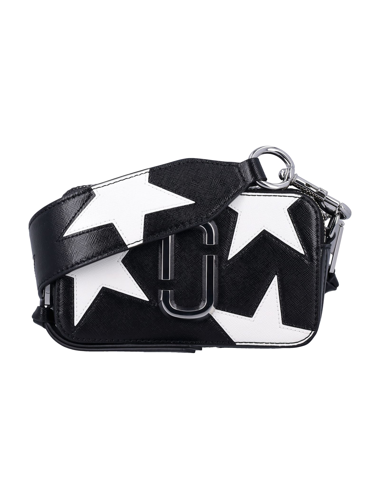Marc Jacobs The Snapshot Star Crossbody Bag In Black Whhite